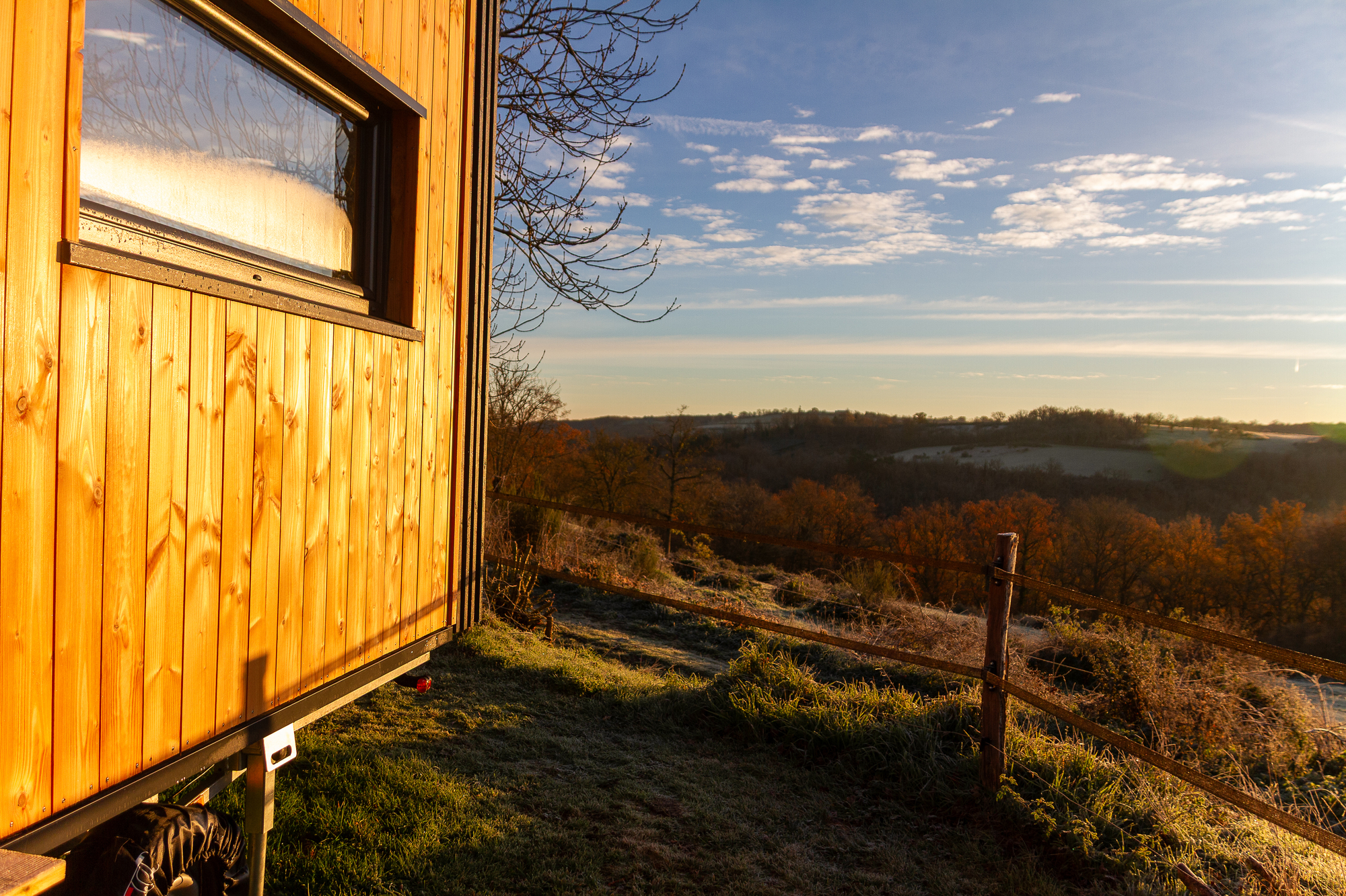 Homnest - Confins des Domes — Tiny House avec vue panoramique à Volvic (Puy-de-Dôme) à Volvic — vue depuis la terrasse