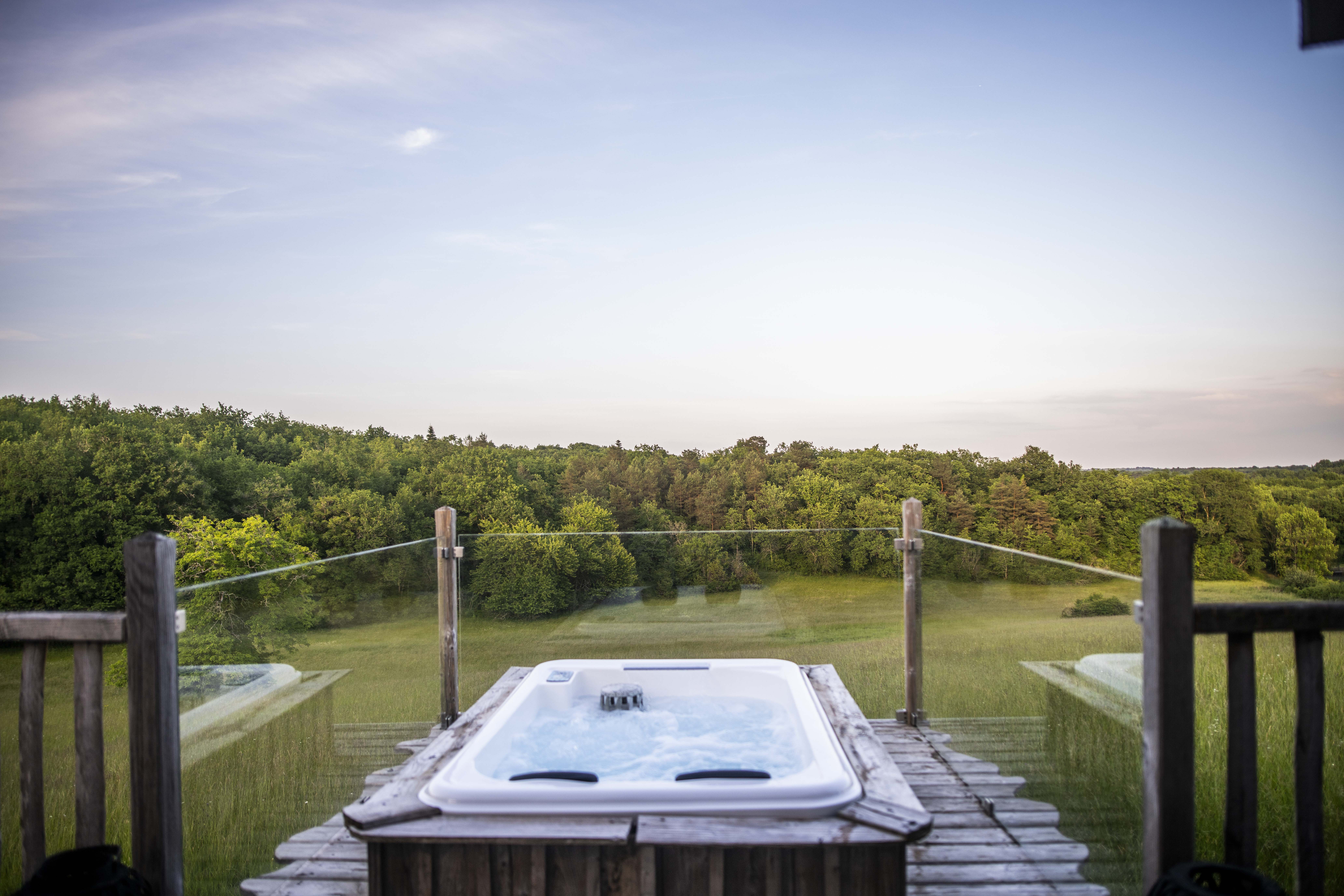 Cabane du Grand Chêne & Spa : une expérience unique en Aquitaine à Saint-Martin Des Combes — vue intérieure