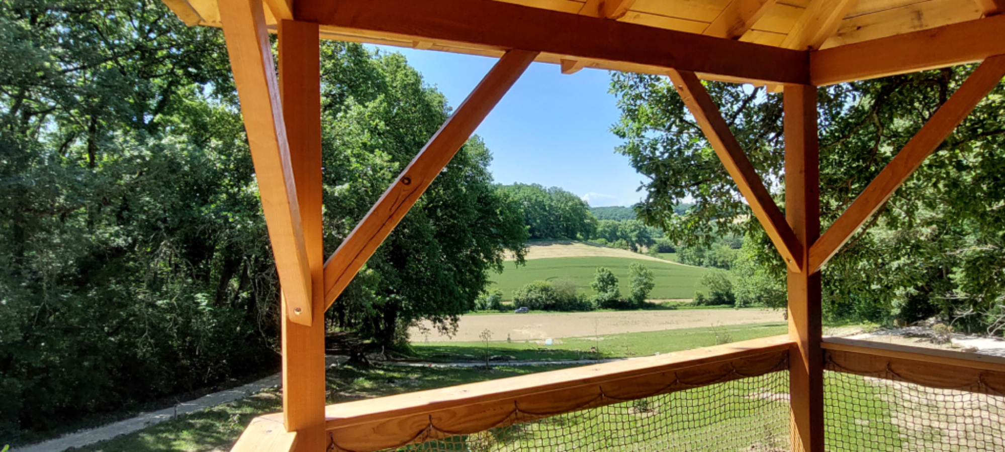 Cabane perchée BLOOMA — Détente avec Spa à Sarrant (Gers) à Sarrant — vue depuis la terrasse