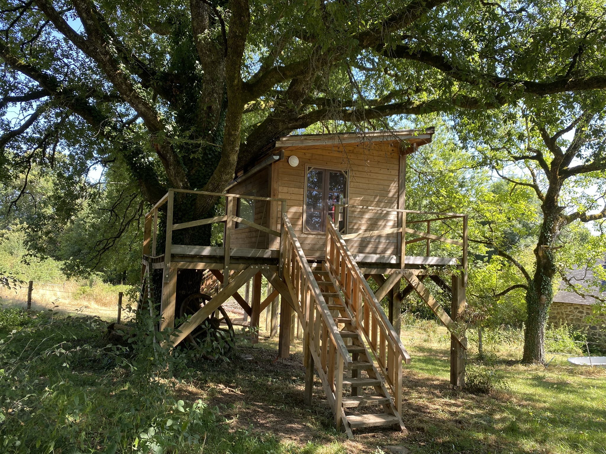 La Cabane dans le chêne tricentenaire — Cabane dans les arbres avec spa en Corrèze à Brive-la-Gaillarde — détail architectural