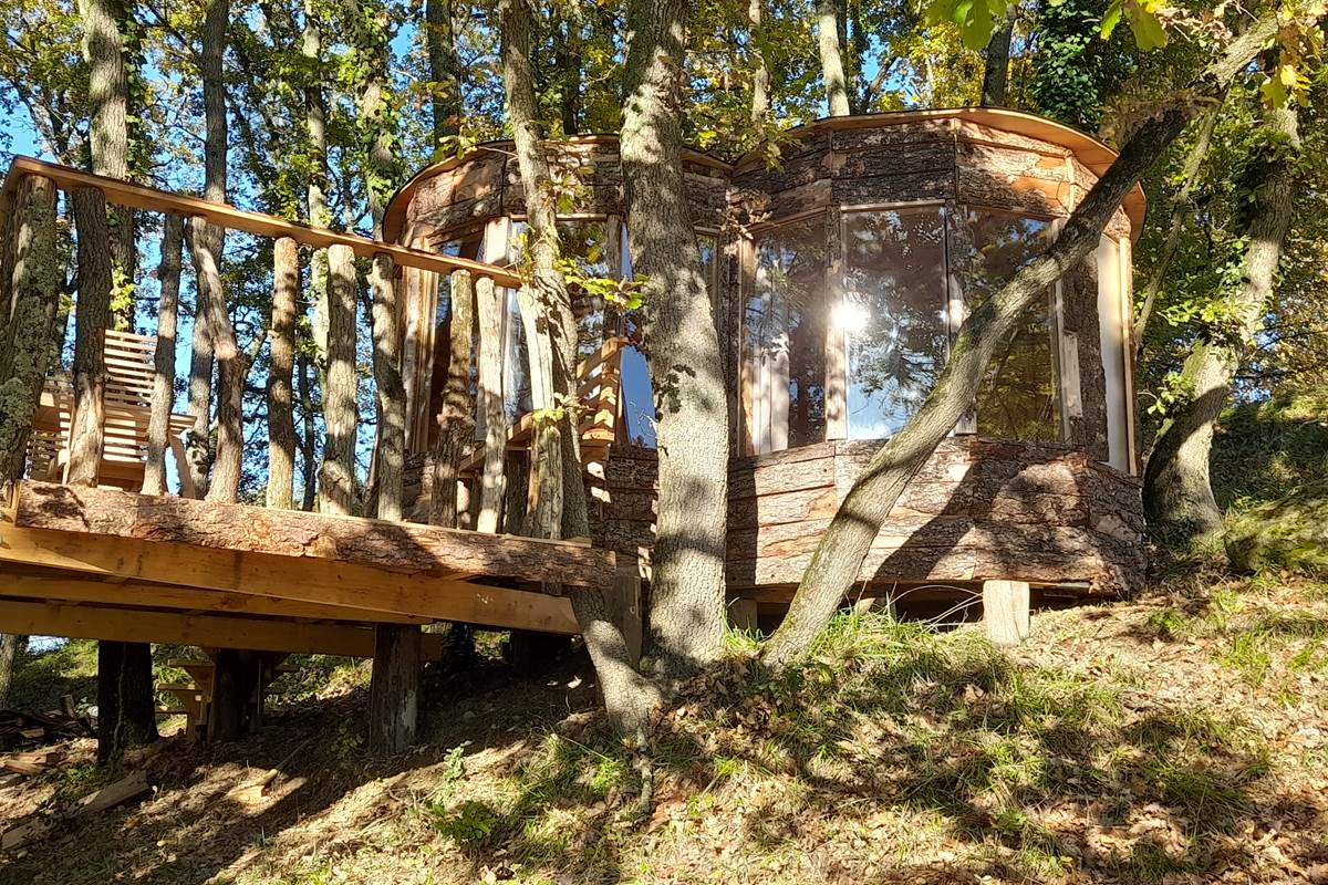 Cabane "Toi & Moi" — Séjour romantique avec spa à Gers à Malabat — chambre