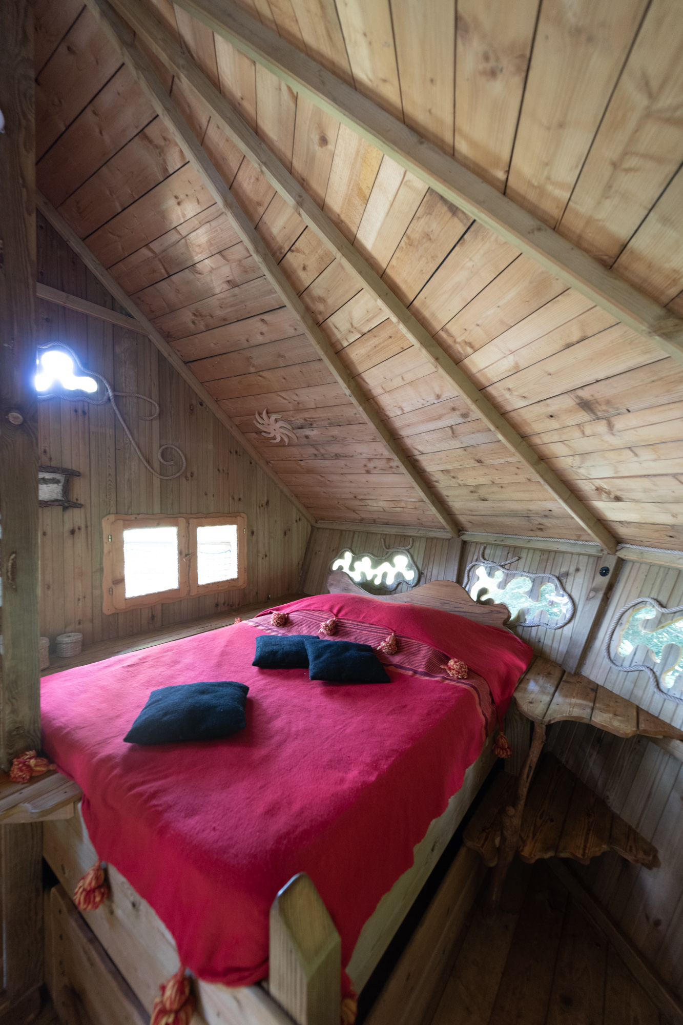 Cabane Ecureuil : une immersion dans les arbres en Rhône-Alpes à Saint-Julien-Labrousse — vue depuis la terrasse