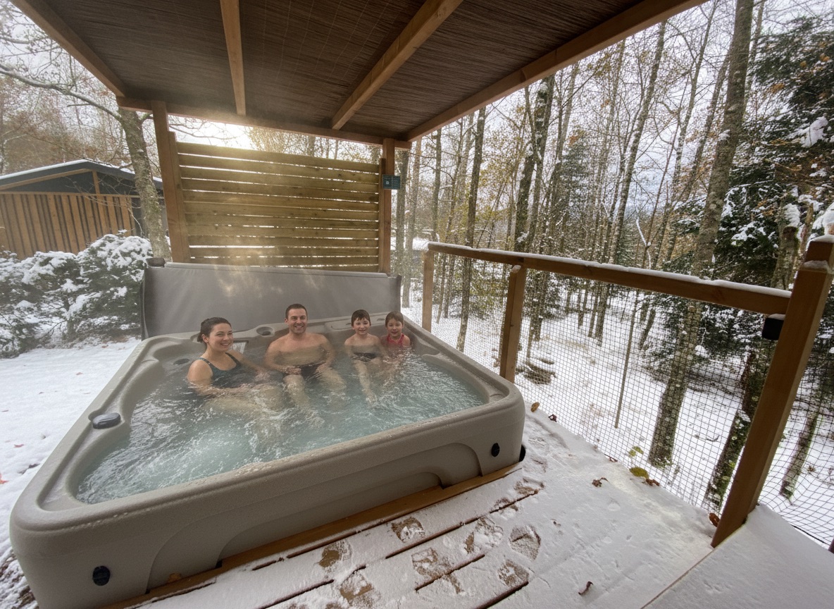 Un chalet nature avec spa privatif pour une évasion sensorielle à Anould — espace de vie