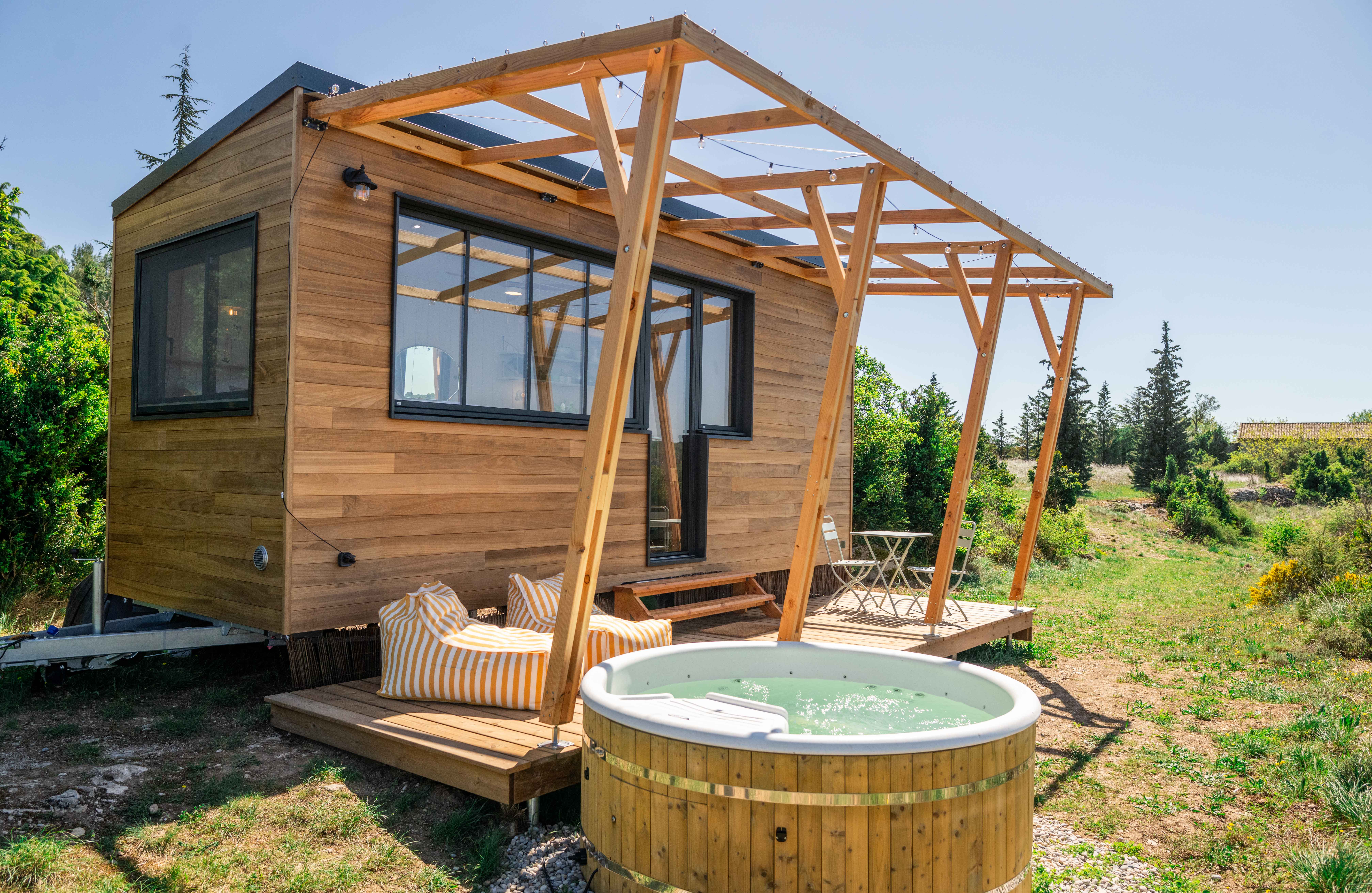 Pépiite Gorges de l'Ardèche — Tiny House avec spa privatif