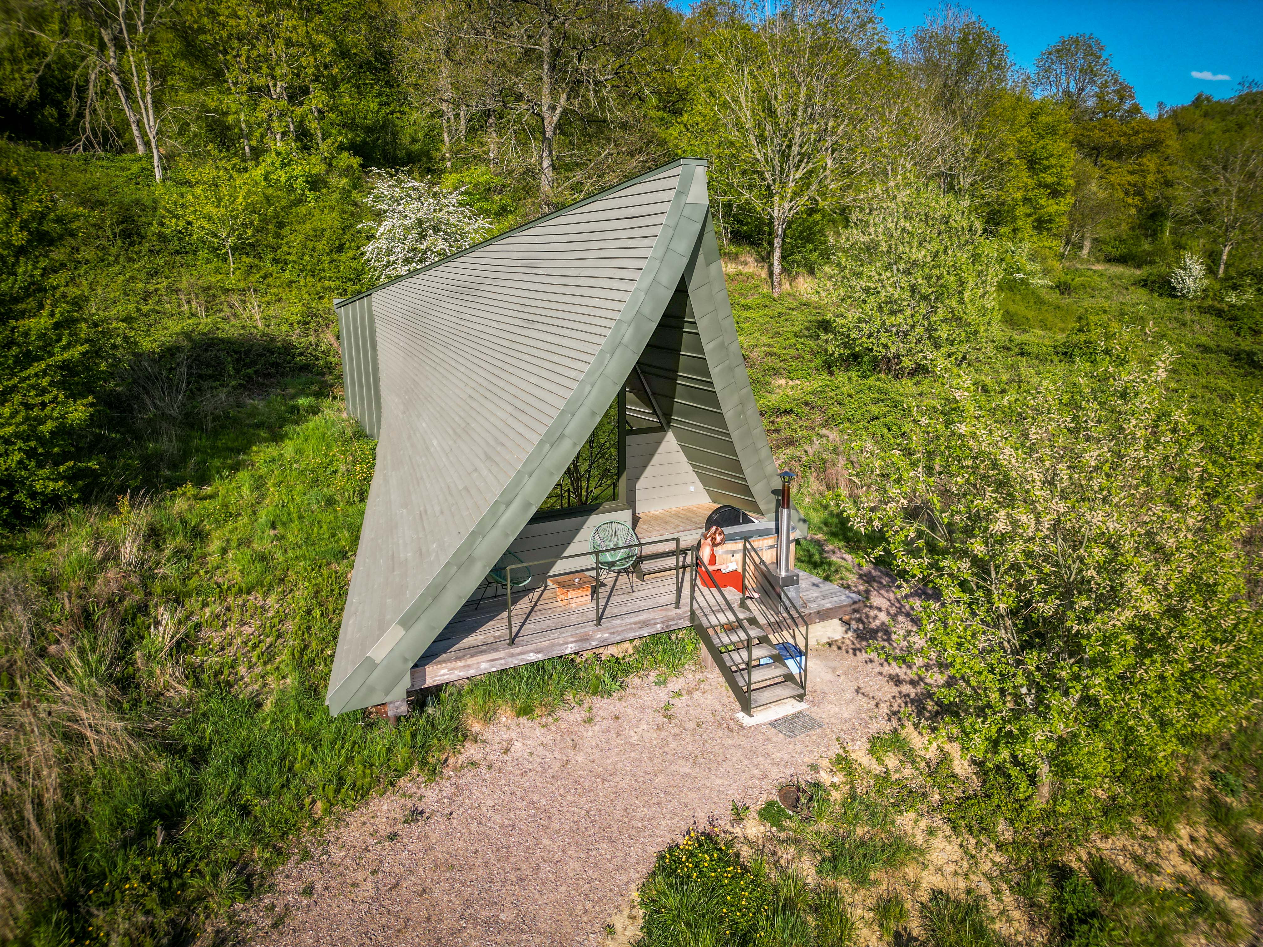 Ecolodge de luxe en pleine nature avec bain nordique — Lodge à Massingy-Lès-Vitteaux