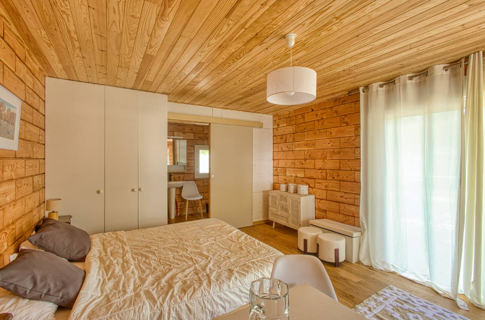 Brikawood — Cabane moderne avec spa à Gironde à Peysoup — cuisine