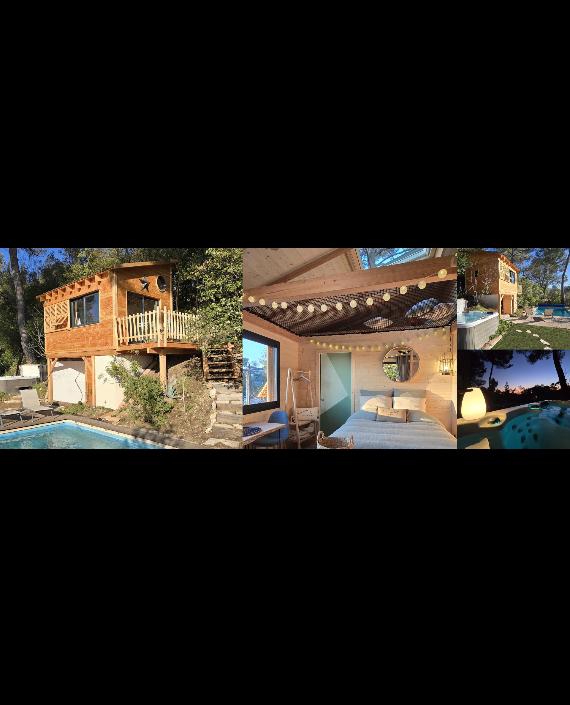 La Cabane Aixoise Piscine & Spa — Cabane sur pilotis à Aix-en-Provence
