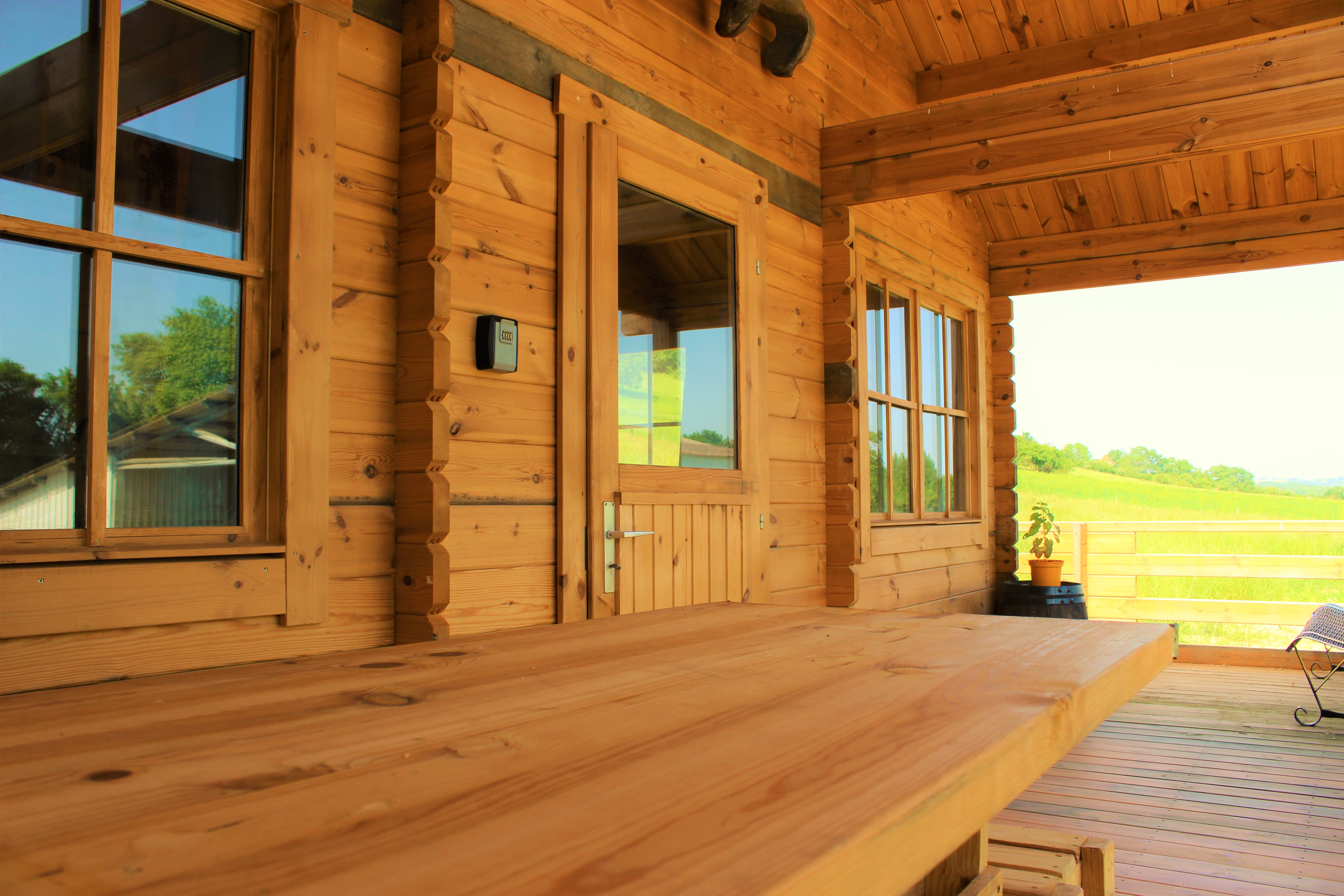La Cabane Pyrénéenne — Cabane avec spa à Saint-Ybars (Ariège) à Saint-Ybars — chambre