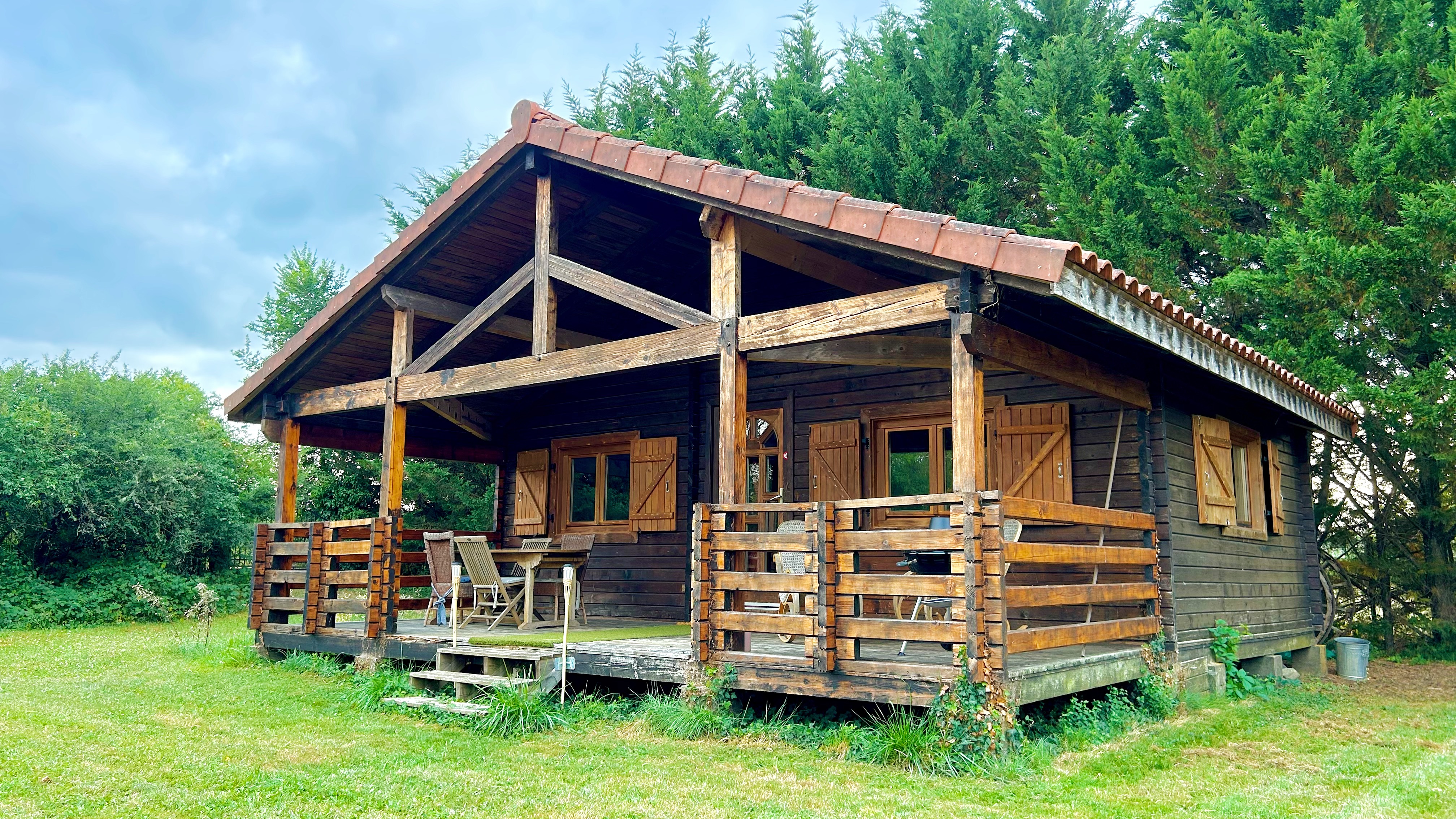 Chalet Edelweiss — Chalet avec véranda panoramique à Dordogne