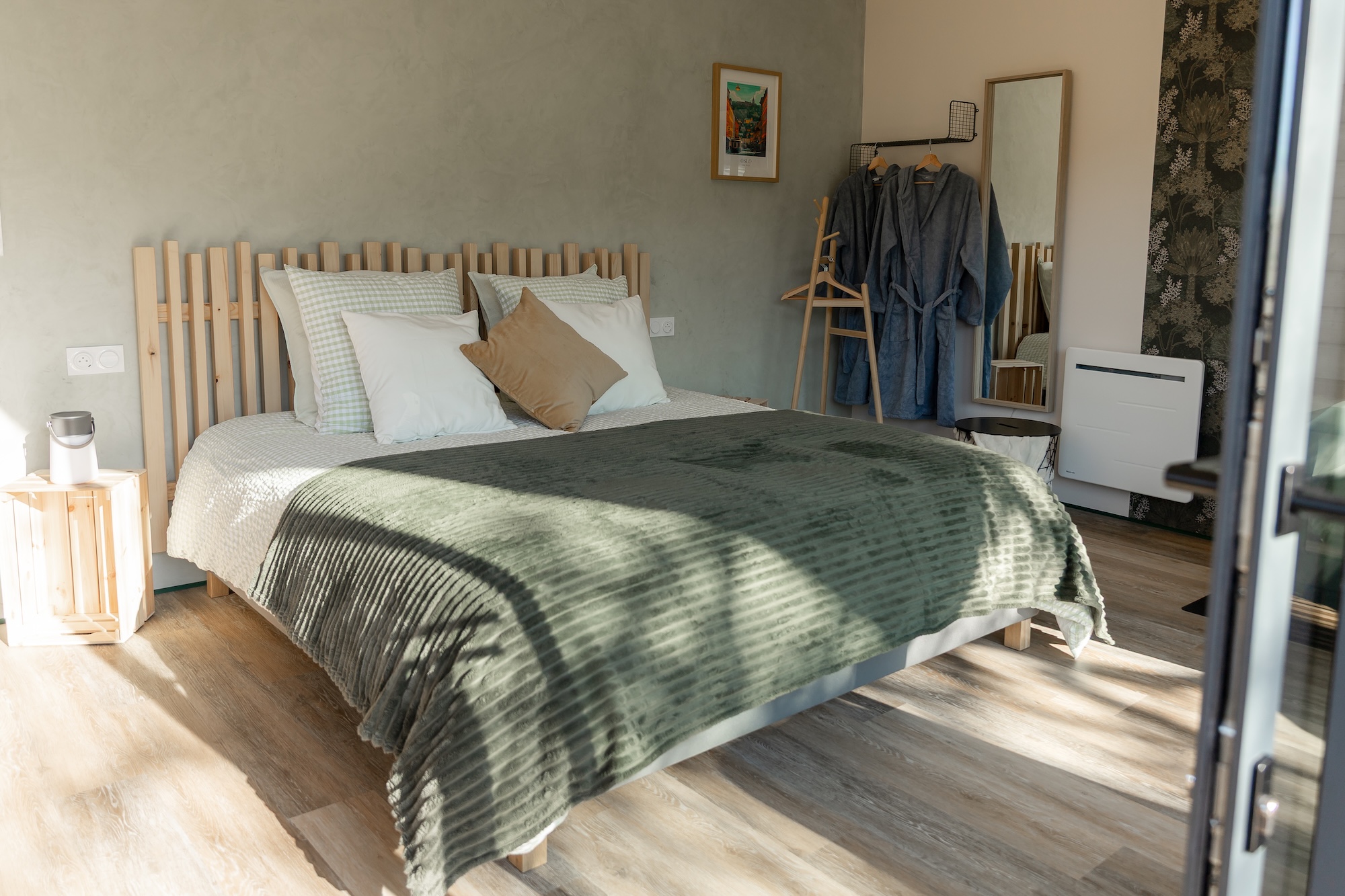 Oslo - Bain Nordique — Ecolodge avec spa à Vosges à Les Forges — chambre