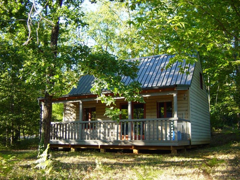 Chalet en bois de style néo-zélandais : une évasion en Aquitaine à Biron — vue intérieure