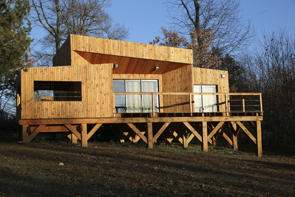 Lodge Spa Plein Voir — Ecolodge avec jacuzzi à Dordogne à Bergerac — vue intérieure