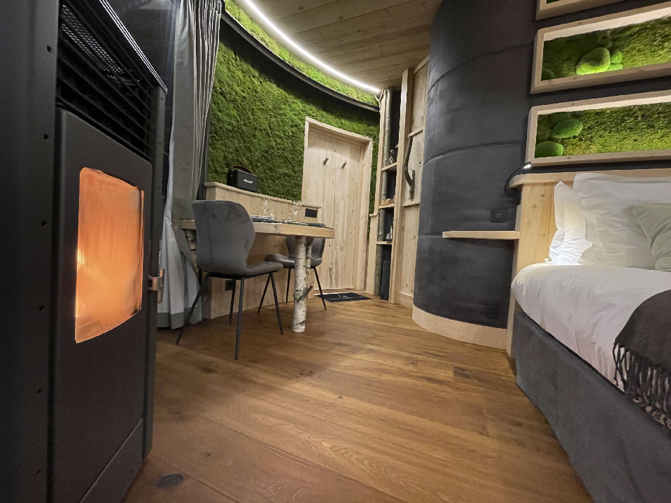 Cabane Feuille & Spa : une immersion dans les arbres à Saint Nicolas La Chapelle — détail architectural