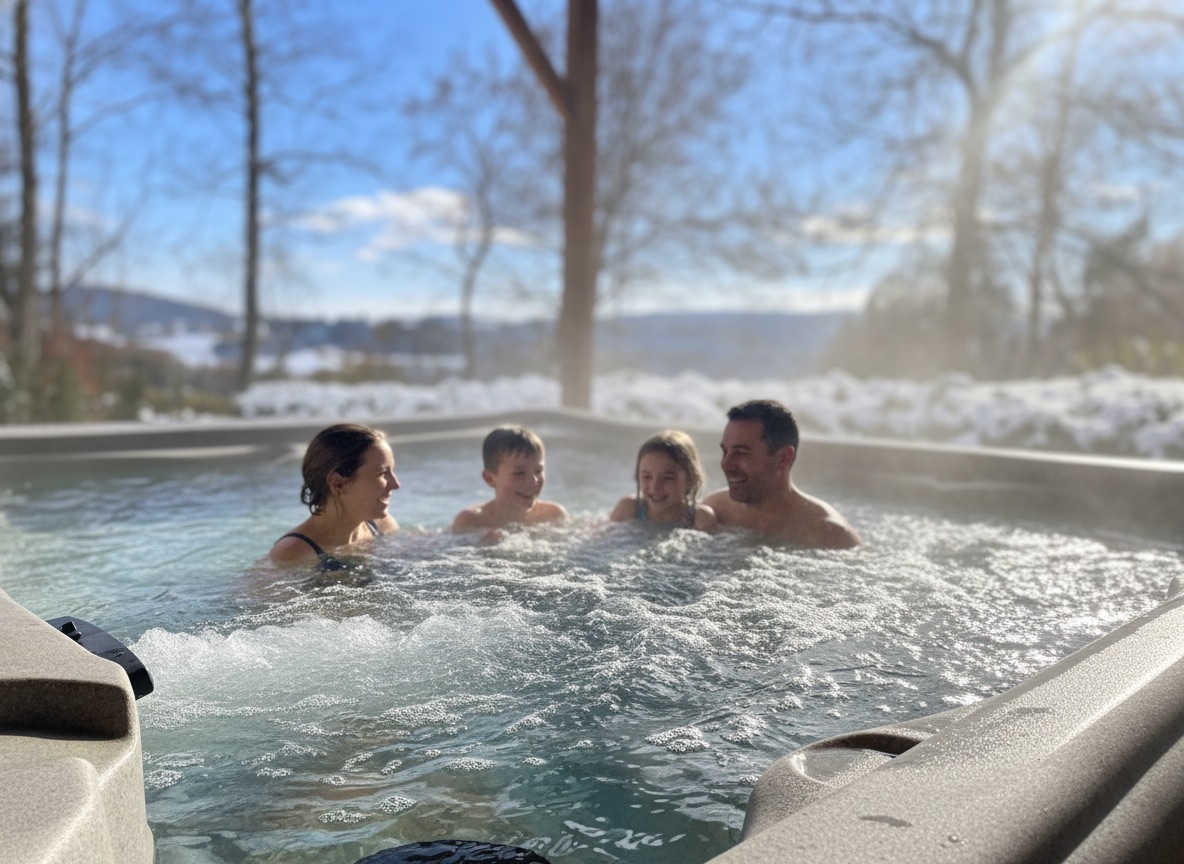 Un chalet nature avec spa privatif pour une escapade ressourçante à Anould — vue intérieure