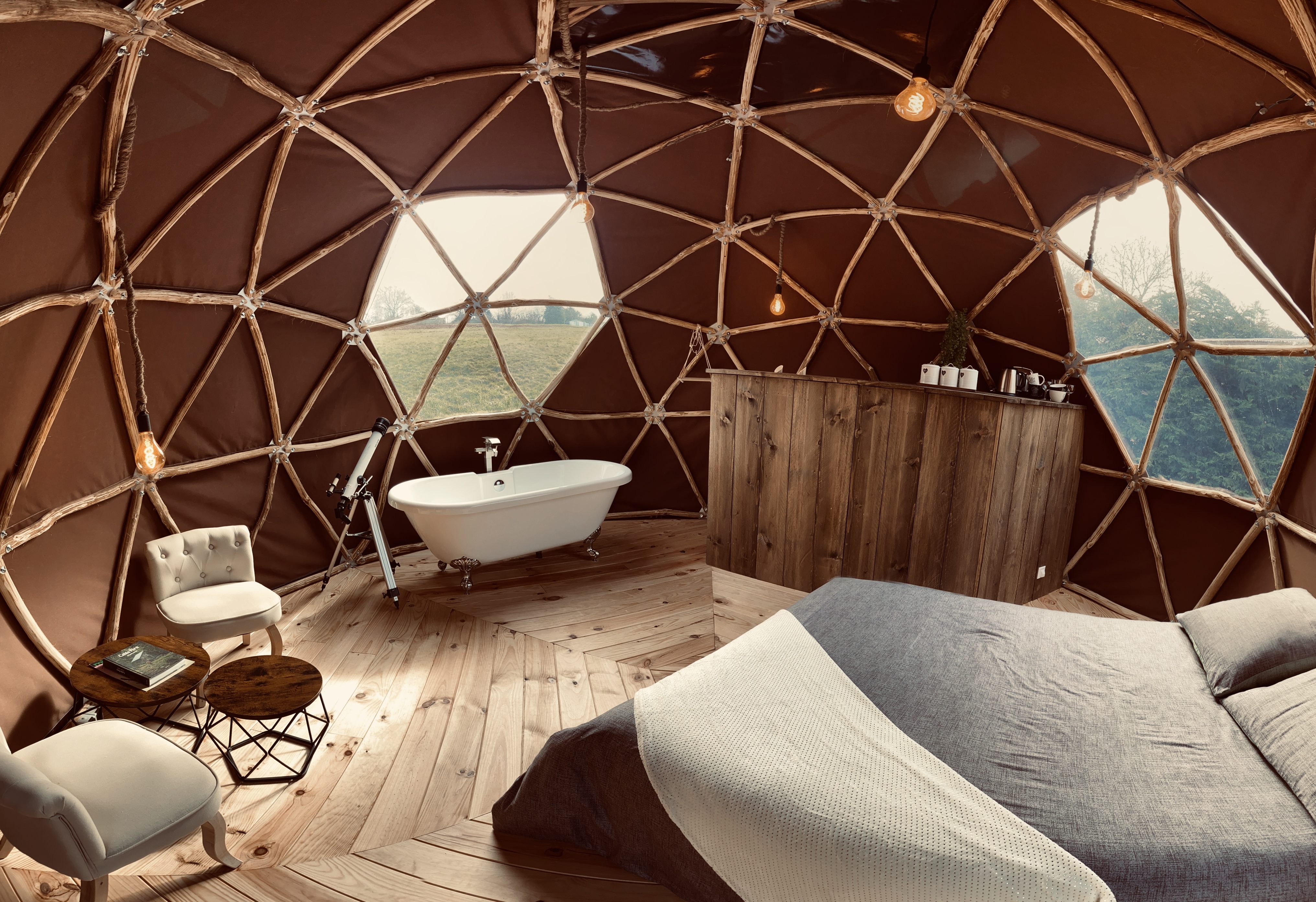 Vivez l'expérience immersive d'un dôme en Champagne-Ardenne à Bailly-Aux-Forges — chambre