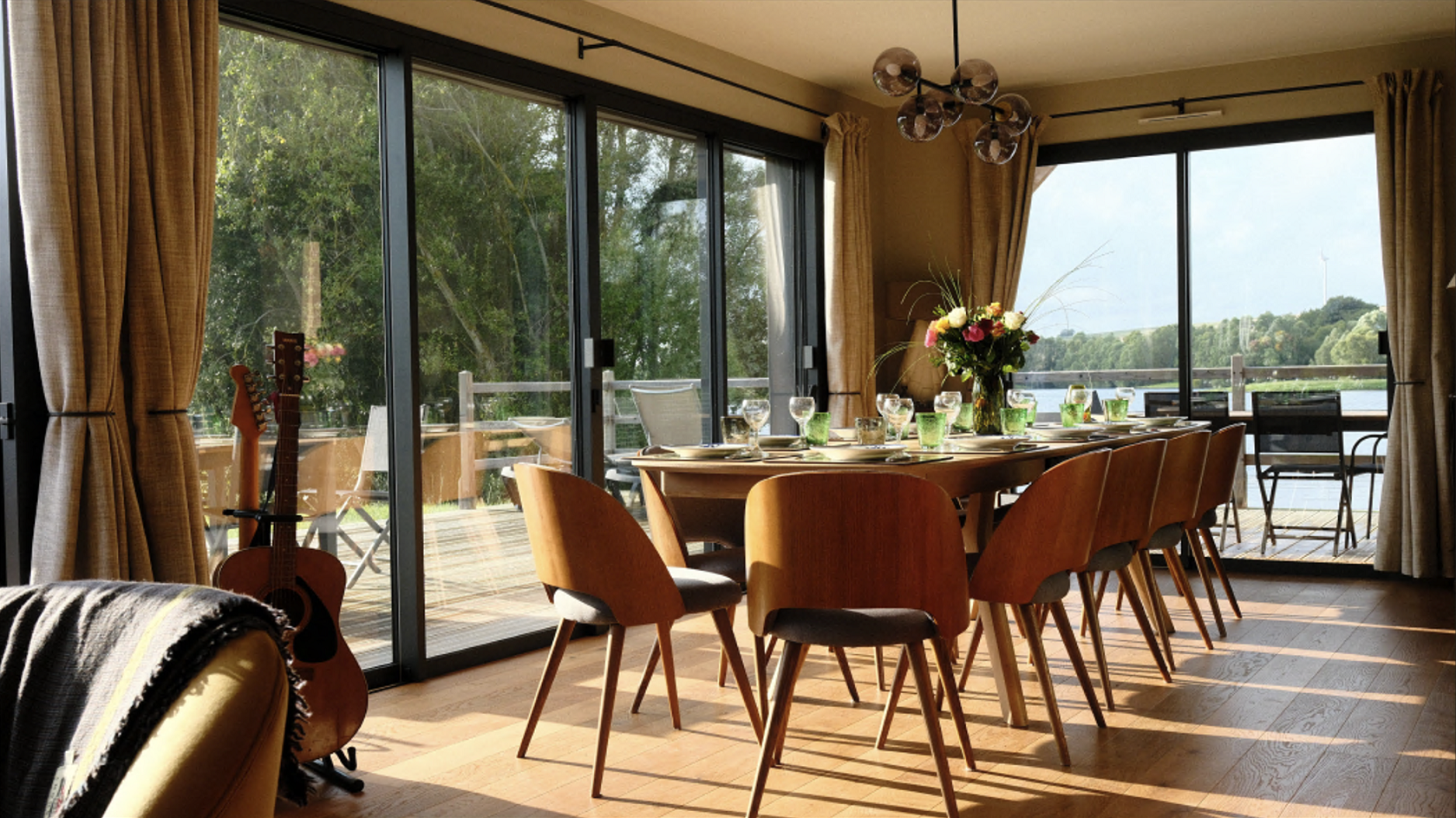 Maison Canadienne — Séjour unique avec spa en Baie de Somme à Beauchamps — vue intérieure