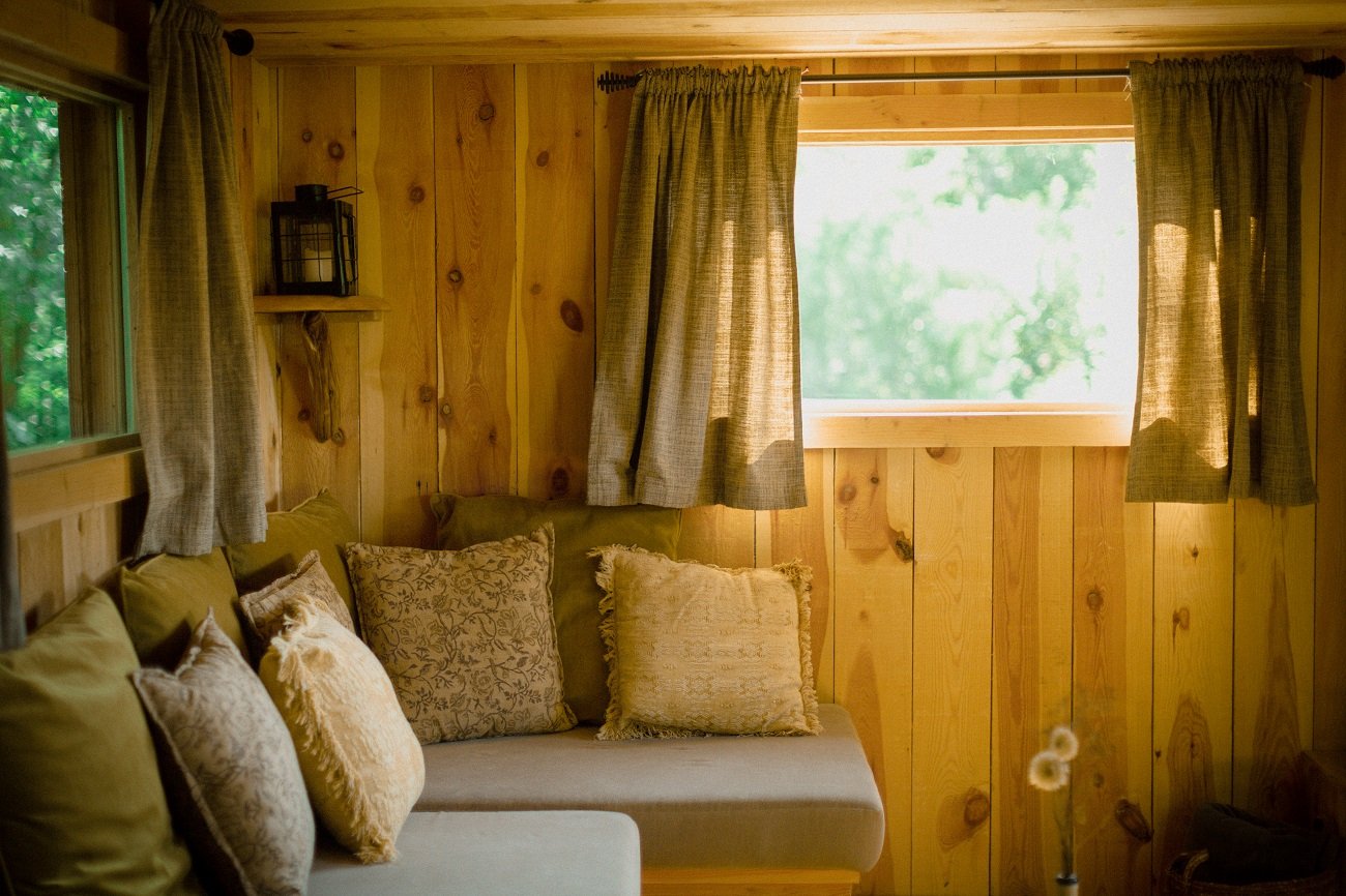 Cabane Spa Ambre — Séjour romantique avec spa à Oise à Beauvais — vue depuis la terrasse