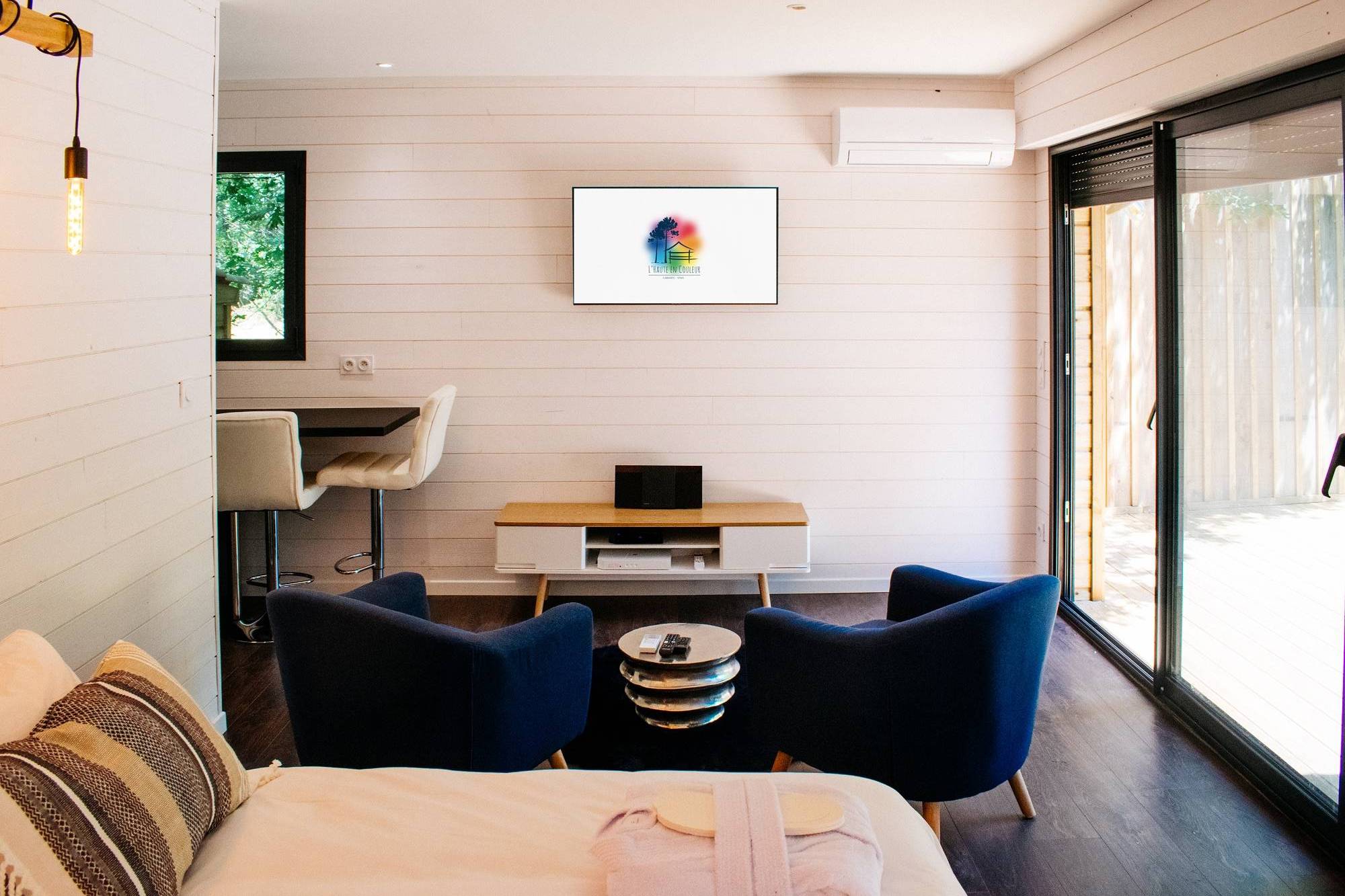 Cabane Spa : Évasion en Aquitaine à Audenge — vue depuis la terrasse