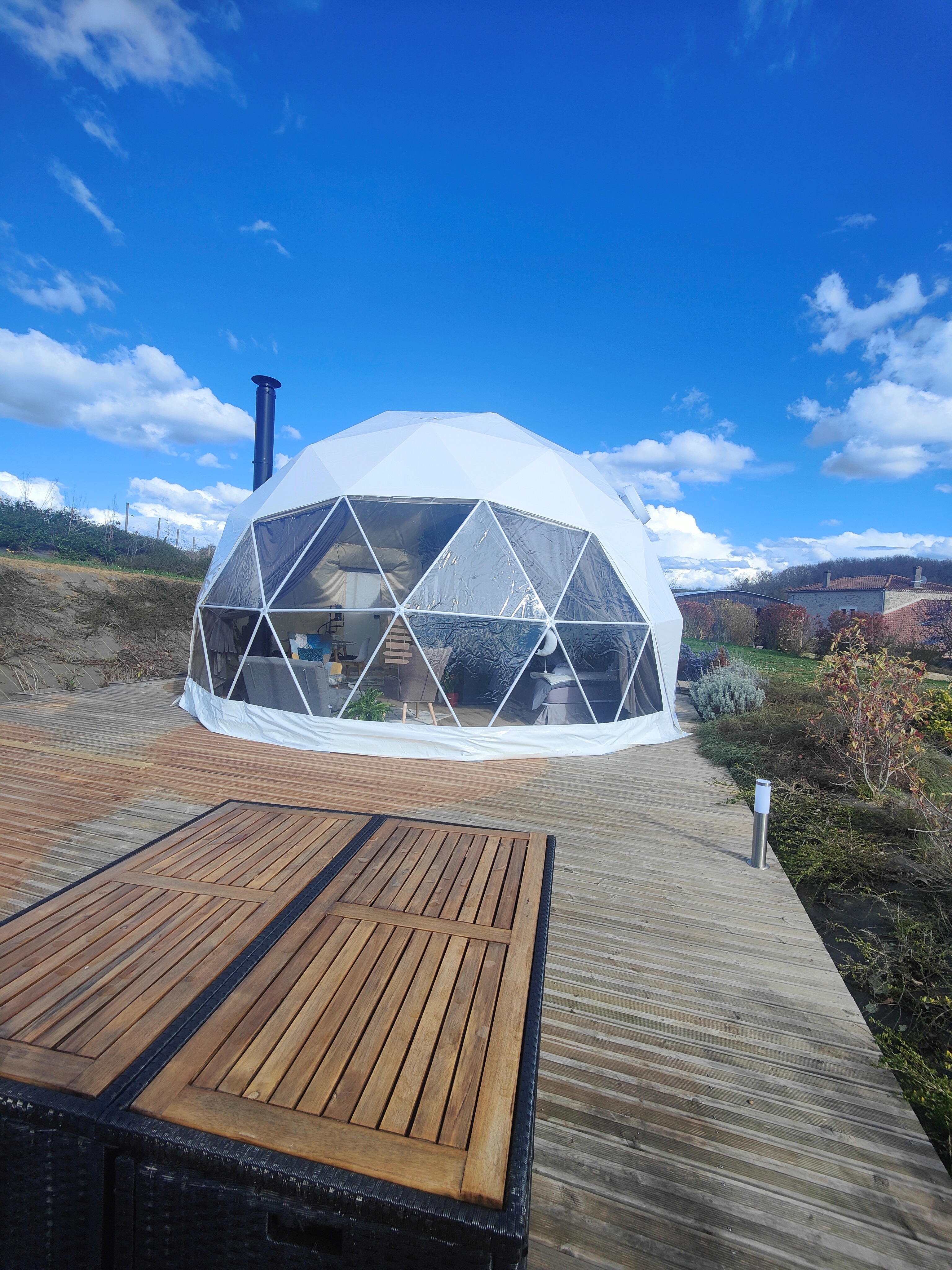 Dôme Alpag'House — Dôme avec spa à Lot-et-Garonne à Agen — vue intérieure