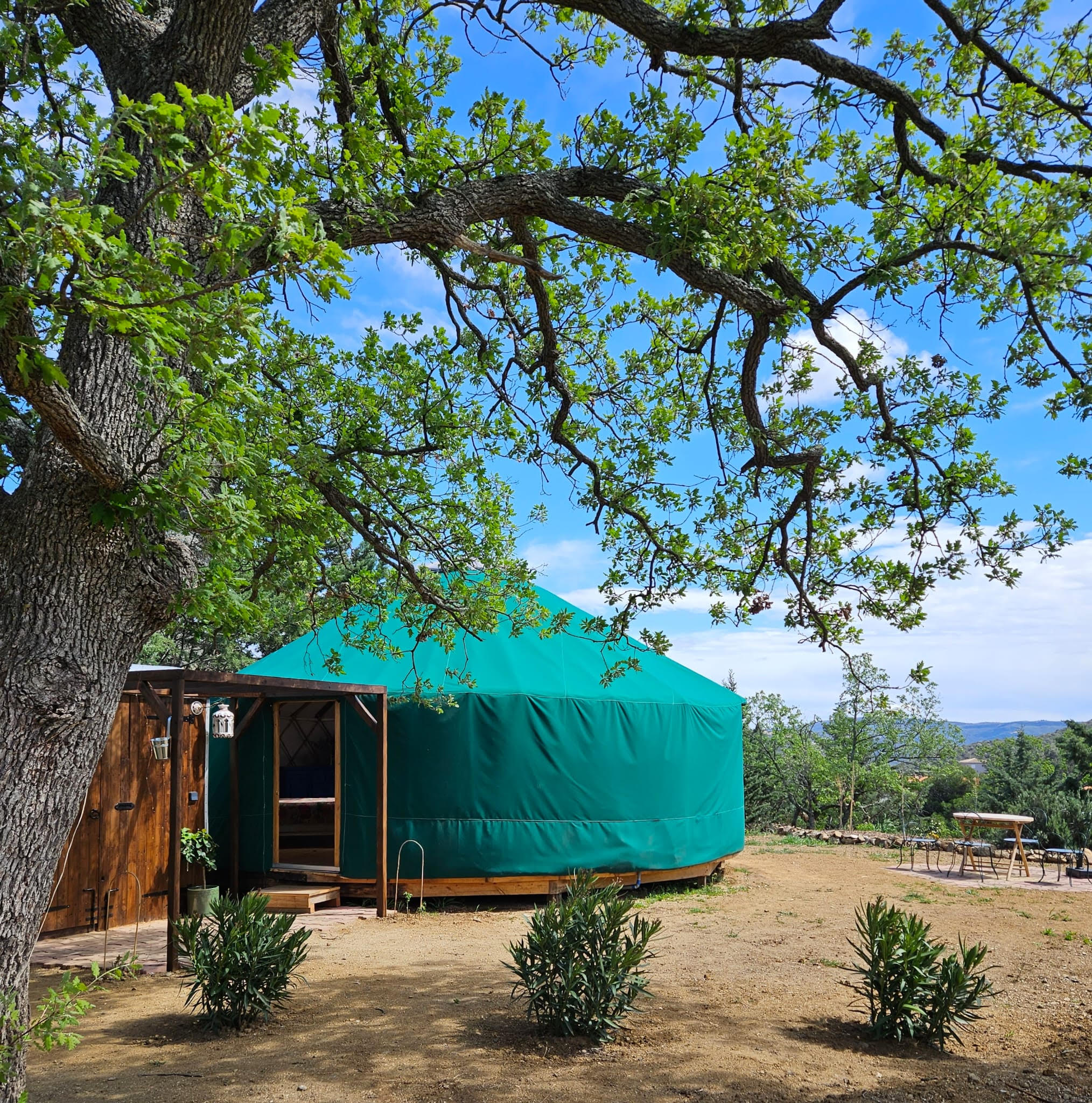 La Yourte Bambou — Yourte familiale avec spa à Pyrénées-Orientales