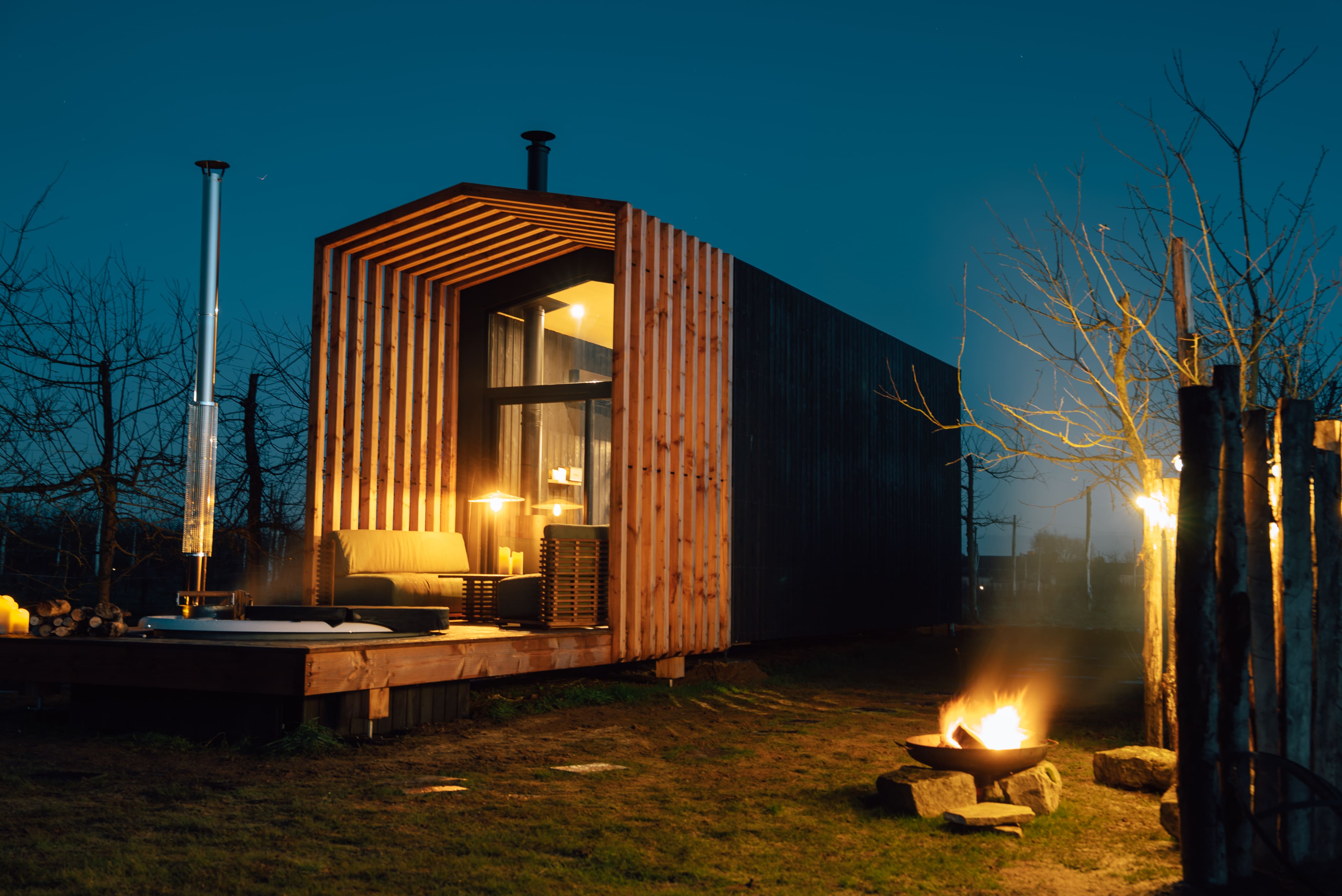 Sacrée Cabane — Ecolodge avec bain nordique à Sarthe