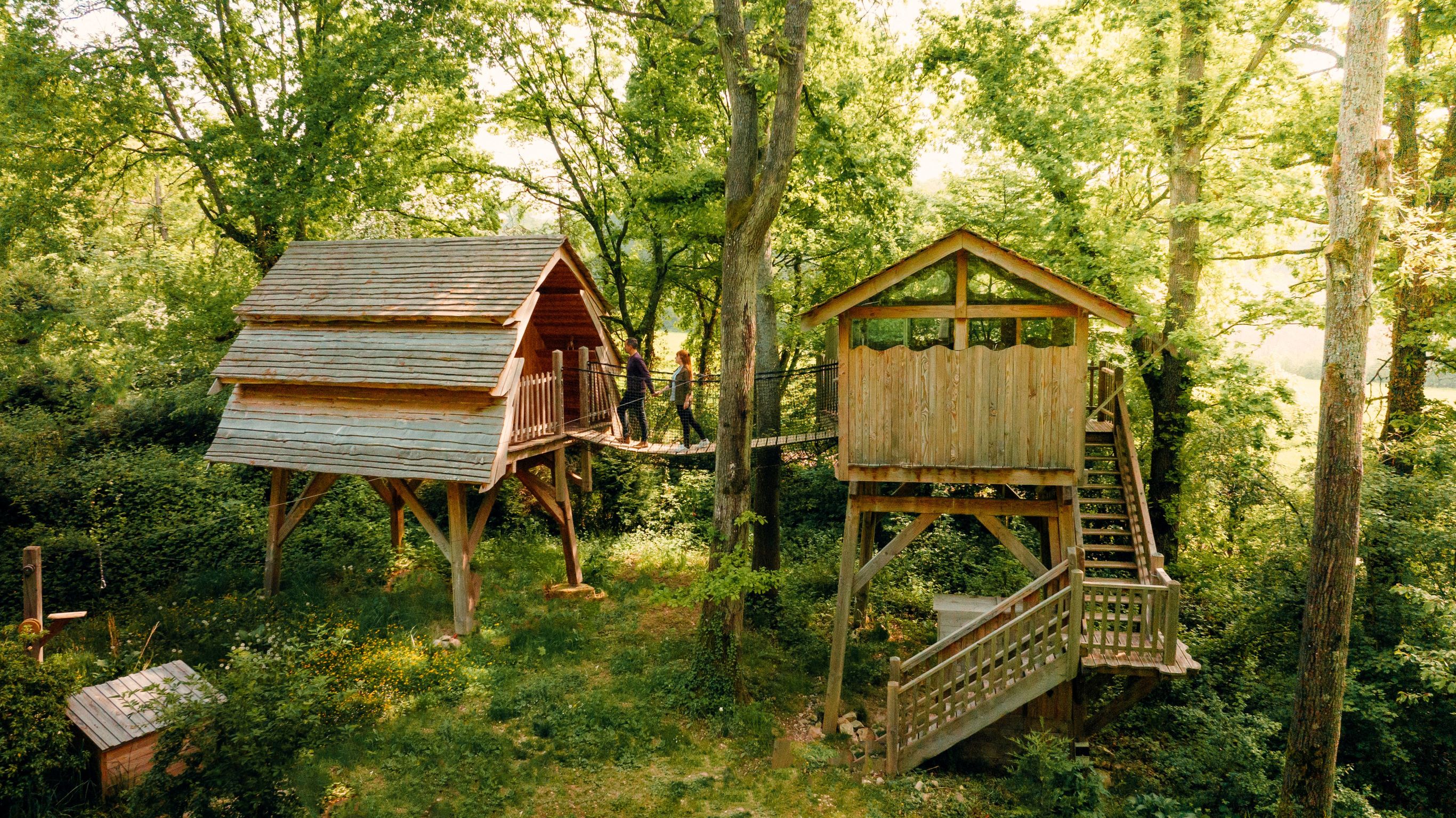 Cabane Spa Enchantée : une immersion dans les arbres en Picardie à Rosoy-En-Multien — cuisine