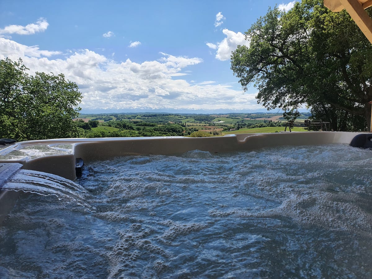 Un grand cottage écolodge au cœur des Midi-Pyrénées à Pallanne — vue intérieure