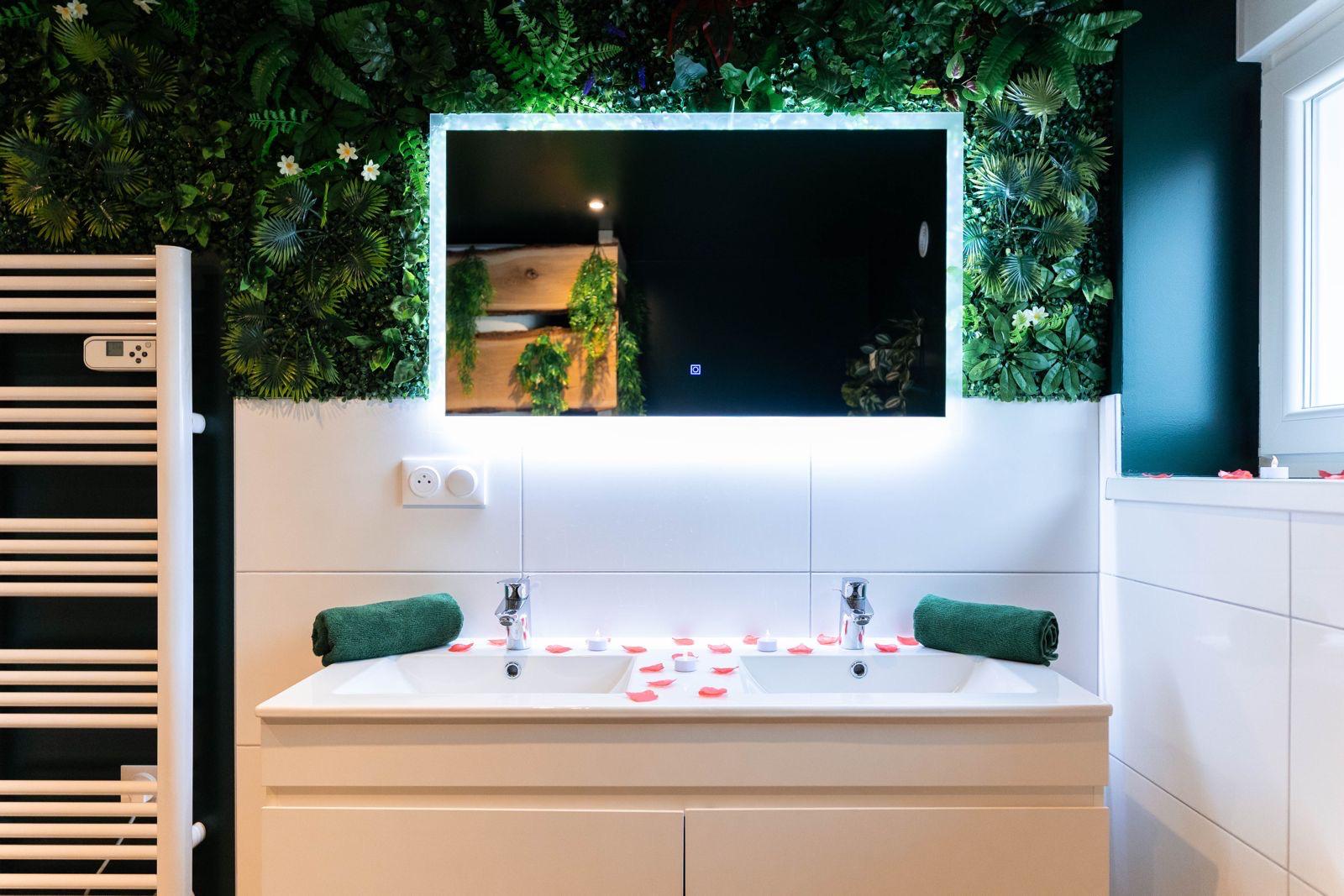 L'Oasis Tropicale — Bulle avec Jacuzzi à Roppenheim (Bas-Rhin) à Roppenheim — salle de bain