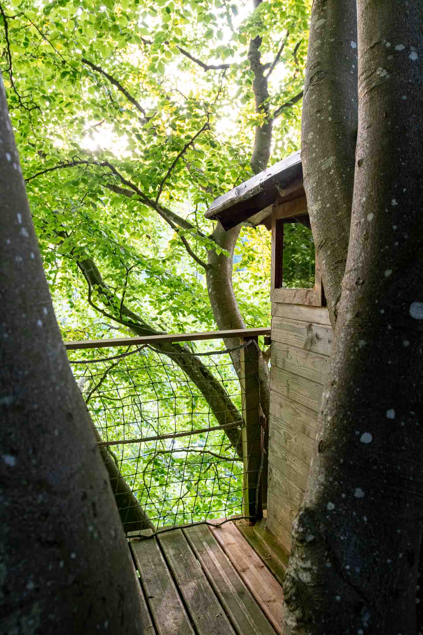Cabane Mésange — Nuit perchée à 17m dans les arbres en Calvados à Noues de Sienne — espace de vie