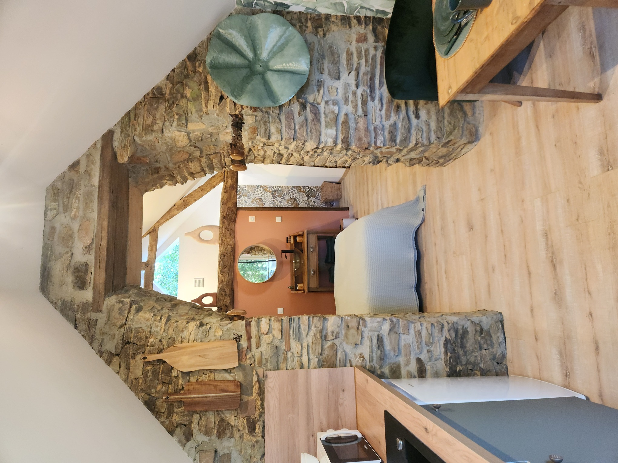 Le Fournil & Bain nordique — Cabane avec spa à Saint-Lô (Manche) à Saint-Lô — espace de vie