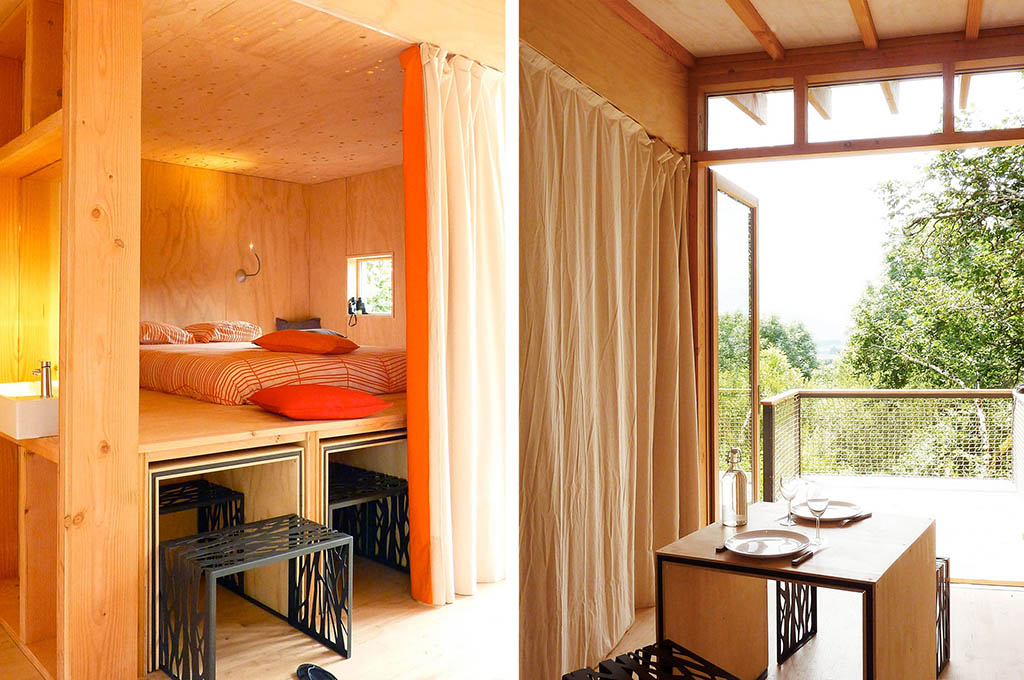 Cabane Olivine : une escapade au cœur de l'Auvergne à Manzat — chambre