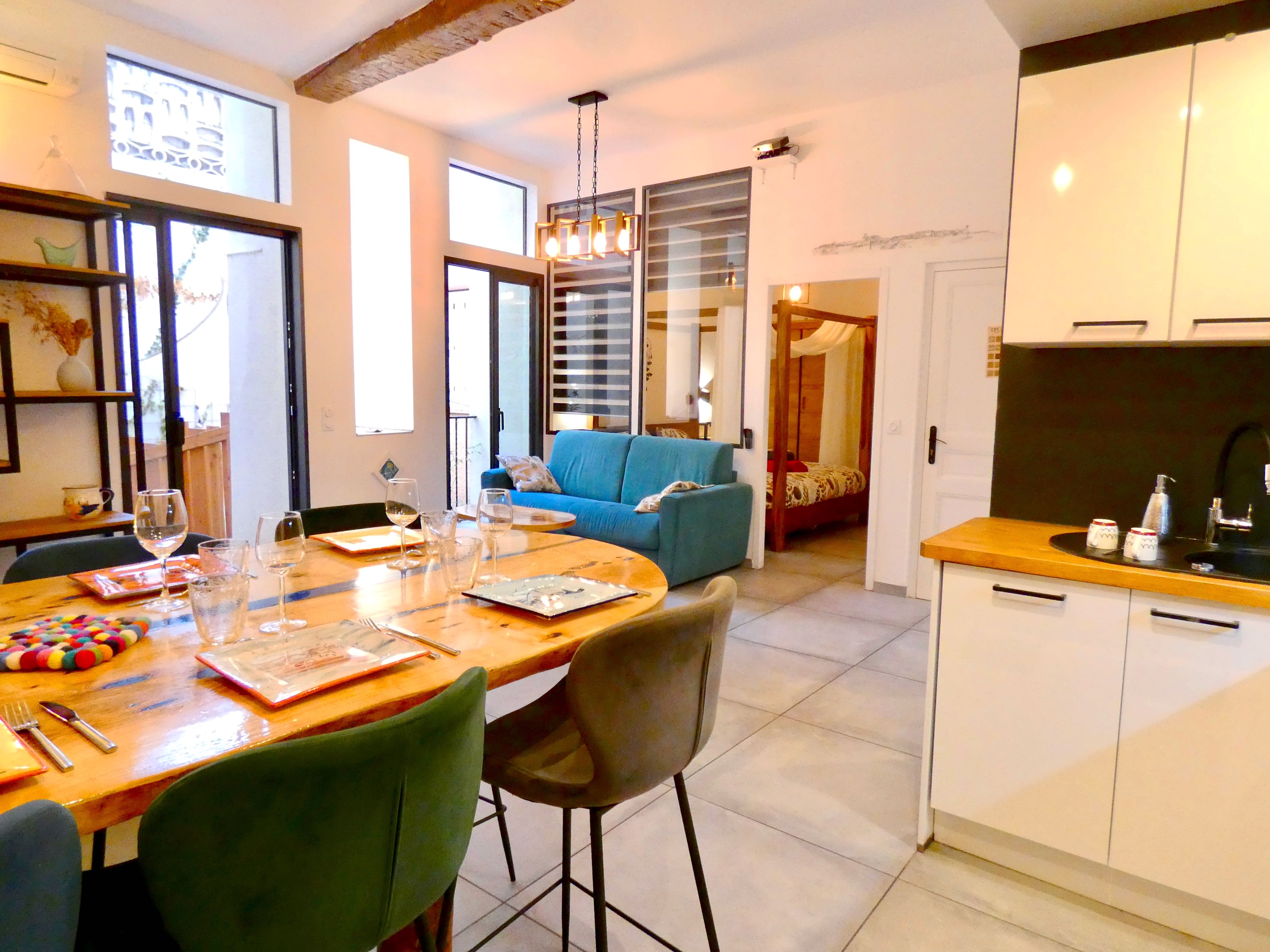 Le Ginkgo & Spa — Maison insolite avec jacuzzi à Collioure (Pyrénées-Orientales) à Collioure — vue depuis la terrasse