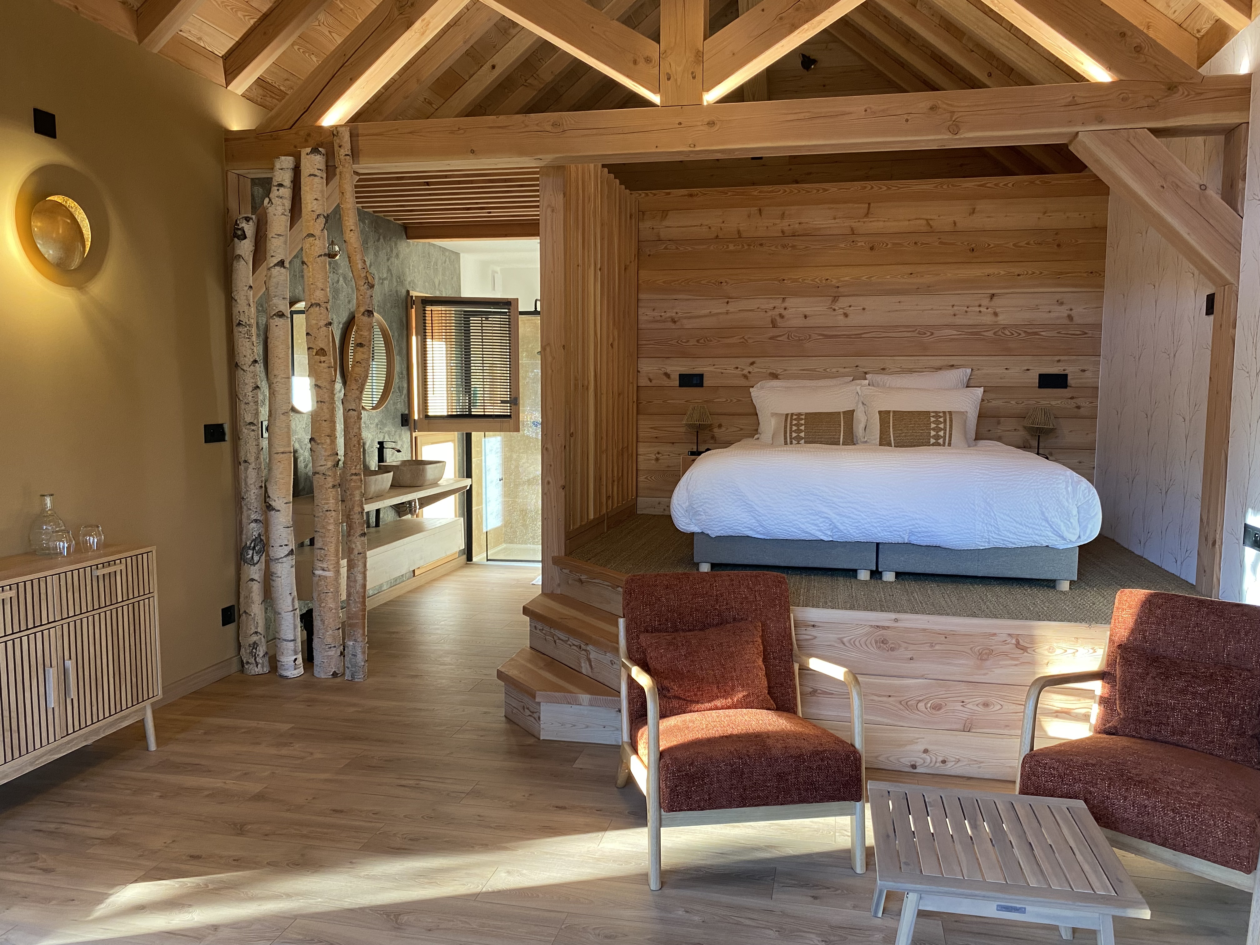 Chalet l'Echappée Belle - Spa : une évasion sensorielle en montagne à Chorges — salle de bain