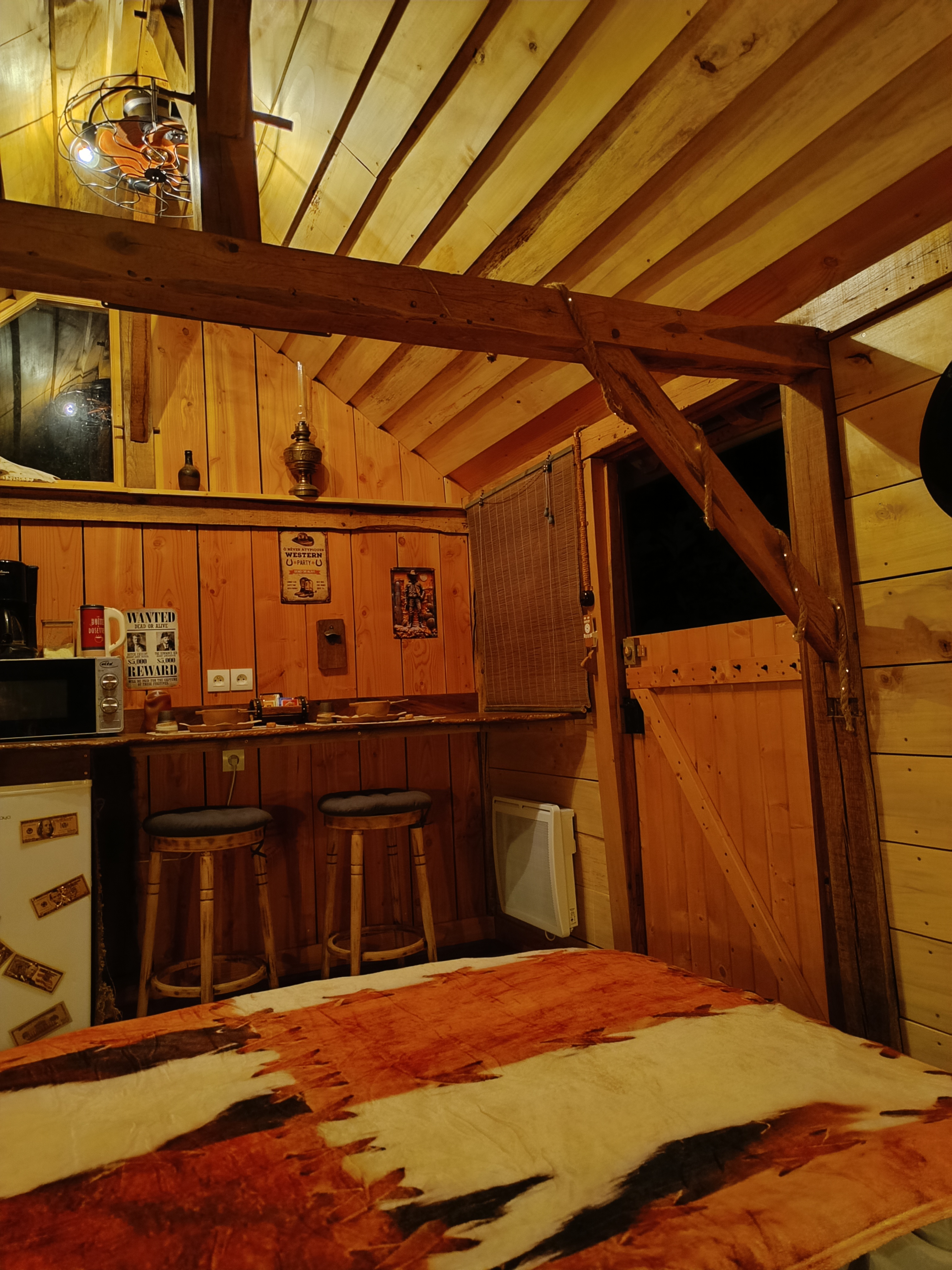 P'tit RANCH — Cabane avec piscine à Allier à Vichy — vue depuis la terrasse