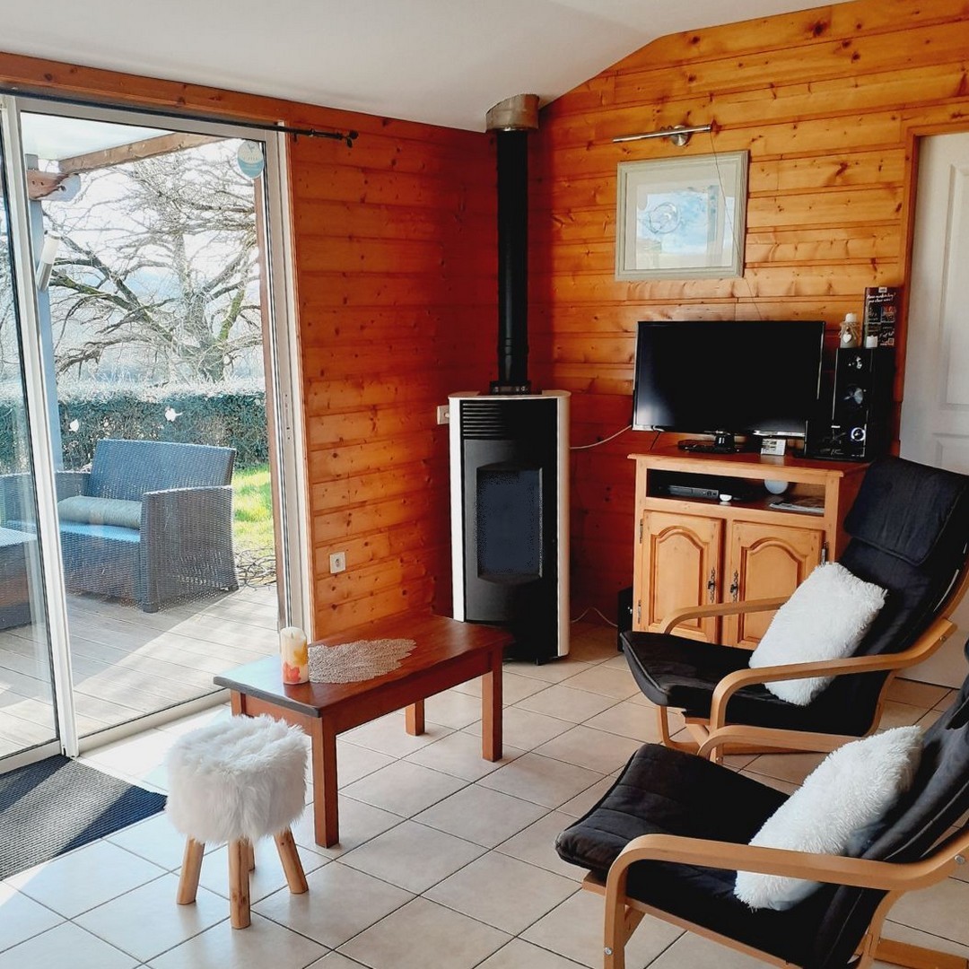 Chalet Spa Mélèze — Chalet avec spa privatif à Gers à Riguepeu — salle de bain