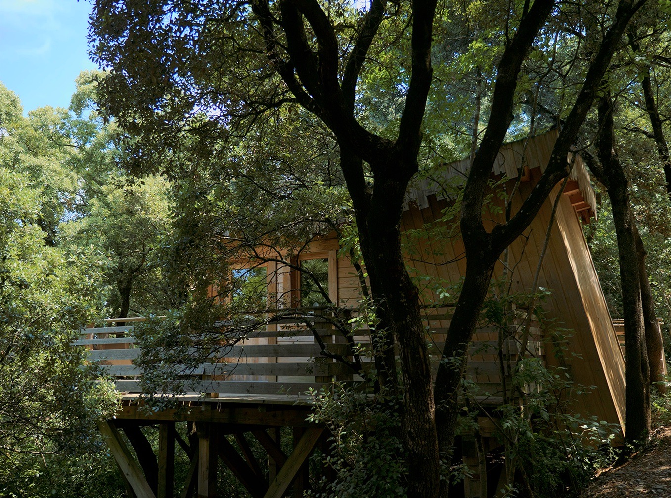 Cabane Cambuse : une expérience suspendue en Languedoc-Roussillon