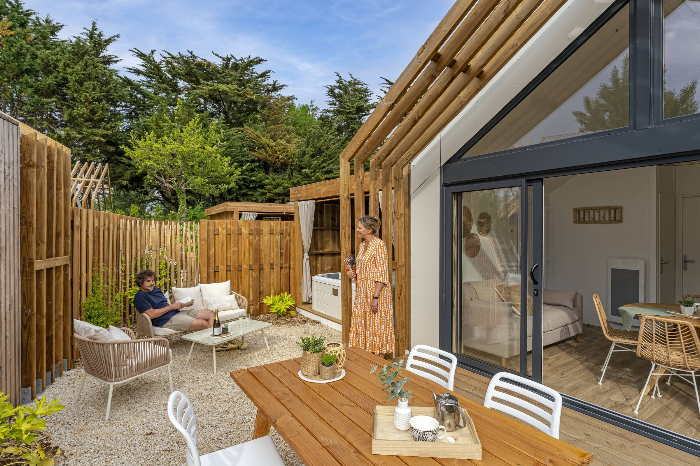 Villa Bois marin spa — Ecolodge avec jacuzzi en Vendée