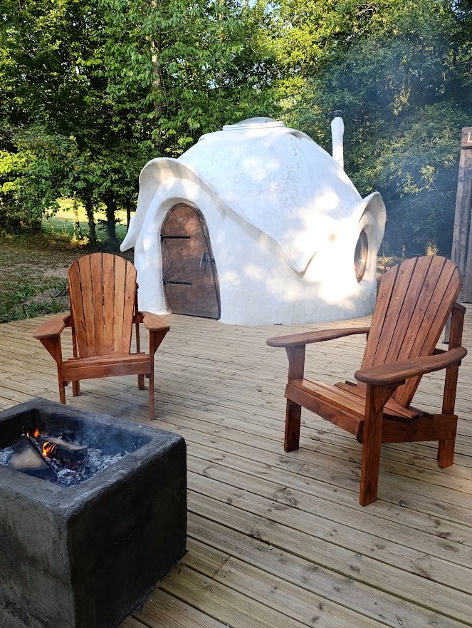 La Taupinière — Maison insolite avec spa à La Clauzade, Corrèze à Saint-Germain-les-Vergnes — chambre