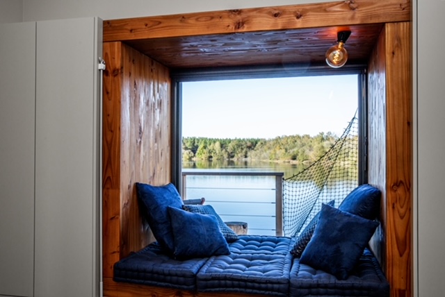 La Paloumayre — Ecolodge avec spa privatif à Saint Pardon de Conques (Gironde) à Saint-Pardon-de-Conques — vue depuis la terrasse