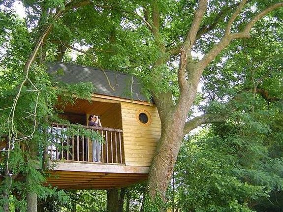 La Cabane aux Secrets — Cabane dans les arbres avec spa à Marne