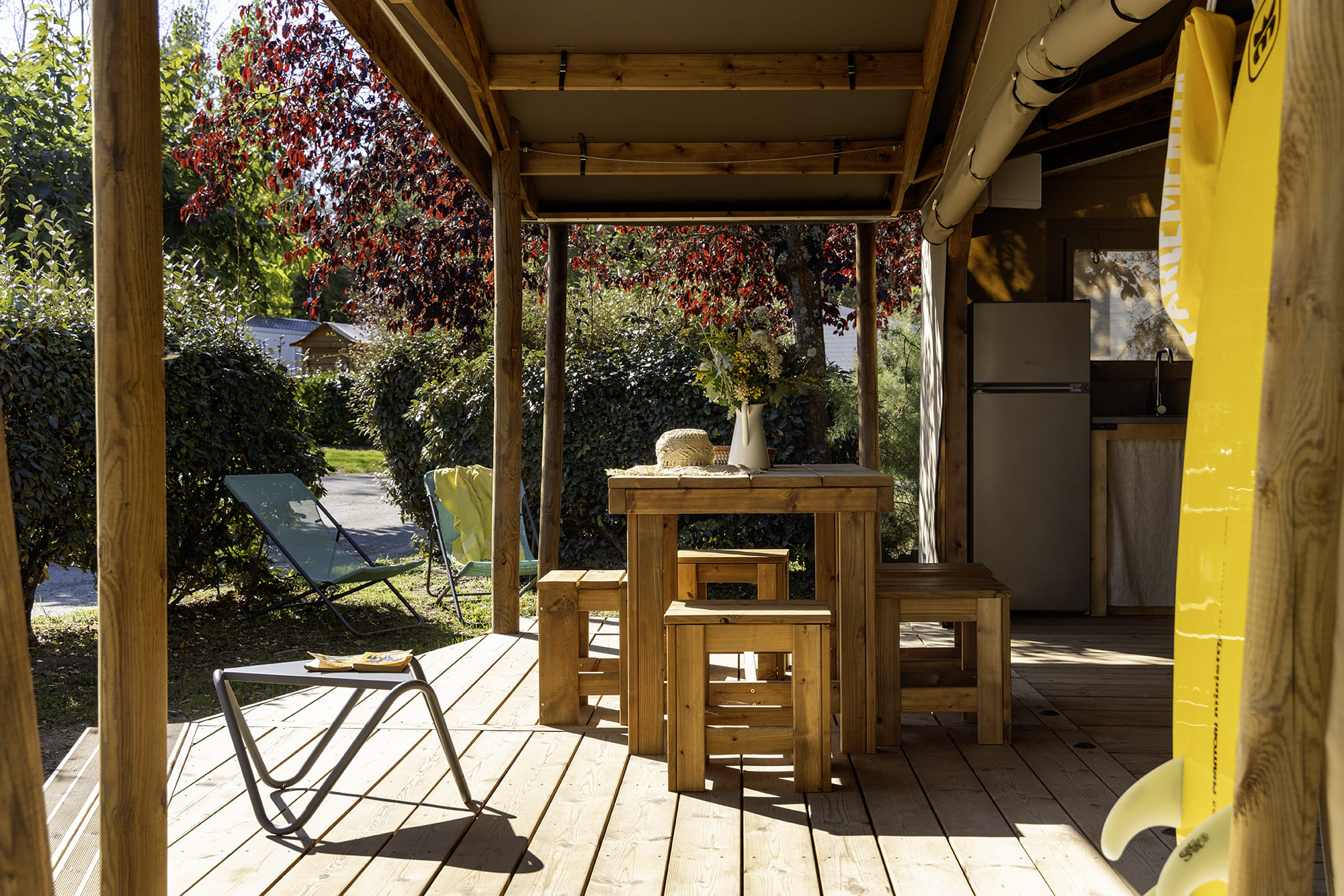 Cabane Cotton 2 chbres — Séjour nature avec spa à La Davière Plage à La Roche-sur-Yon — chambre
