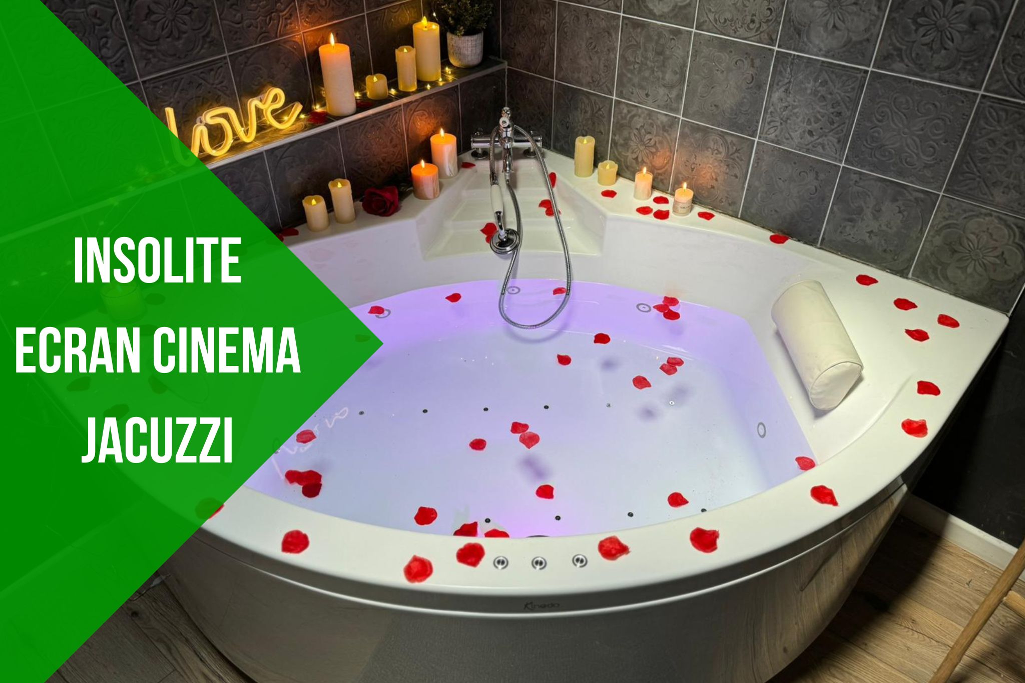 Chalet Romantique Spa & Ciné Privé — Chambre à thème avec jacuzzi à Amiens à Amiens — vue intérieure