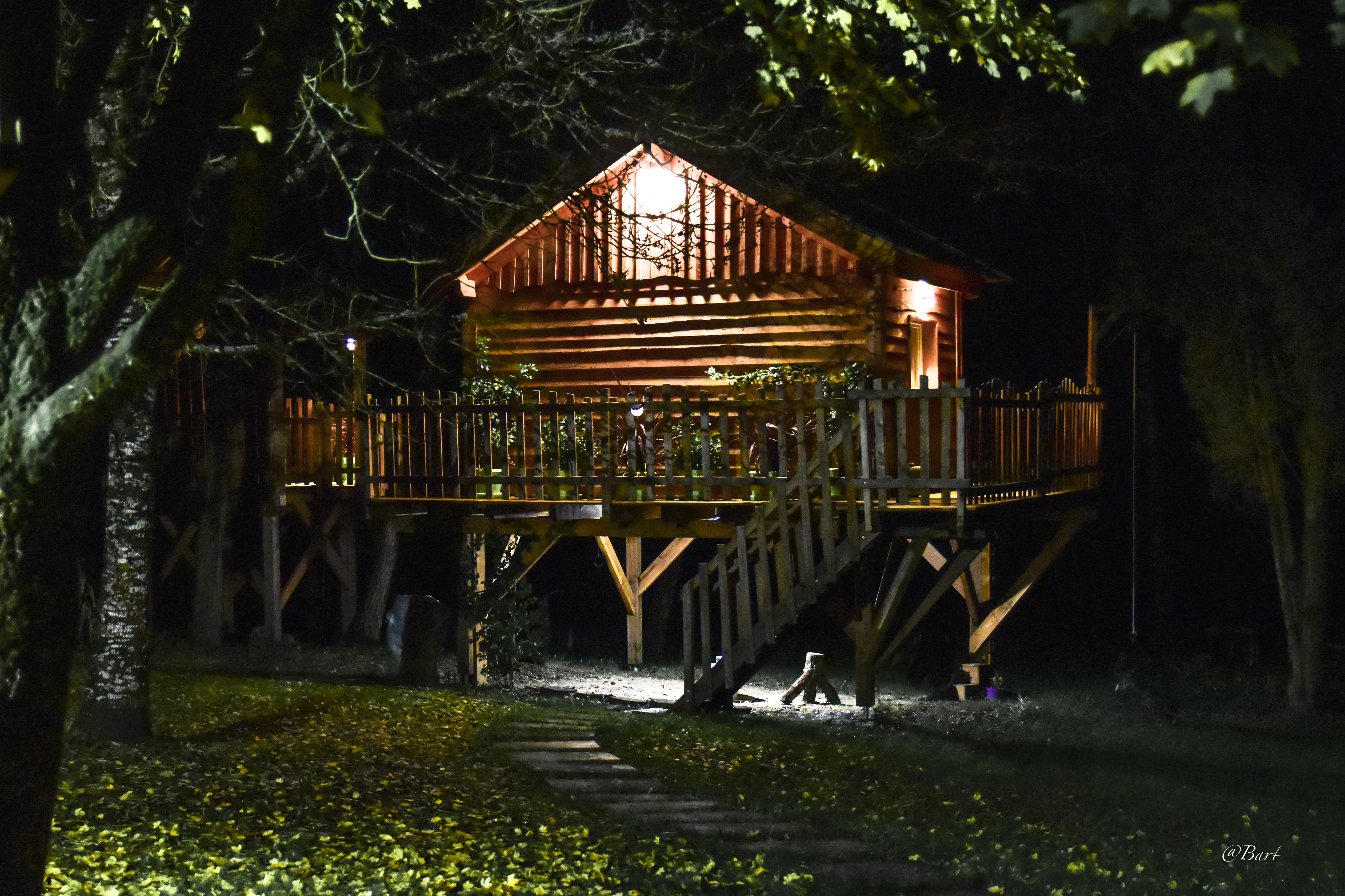 La Cabane Pêcheur de Lune & Spa — Cabane dans les arbres avec spa à Dordogne à Coursac — vue depuis la terrasse