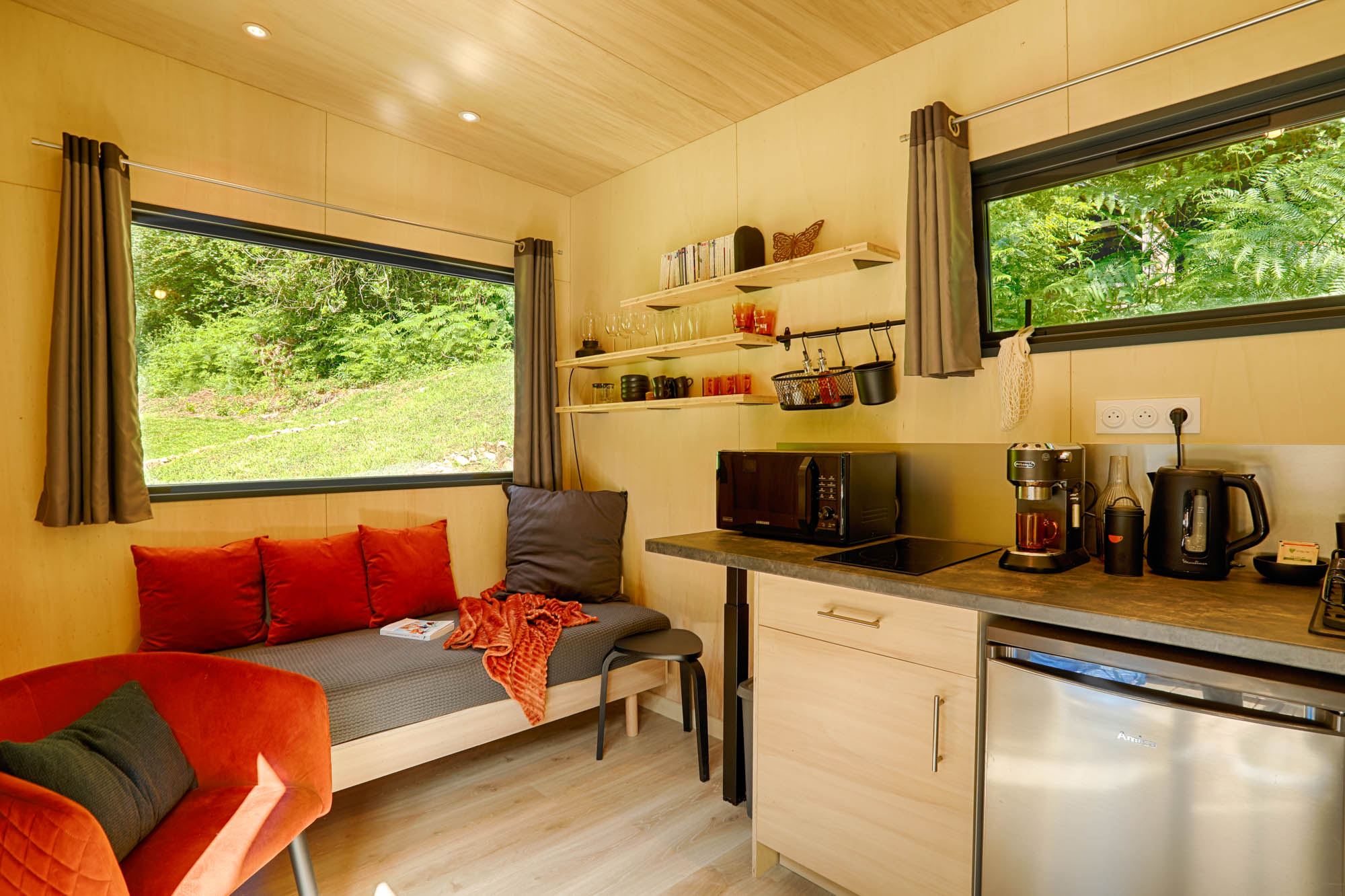 Tiny house Tilleul — Séjour nature avec spa à Morbihan à Morbihan — cuisine