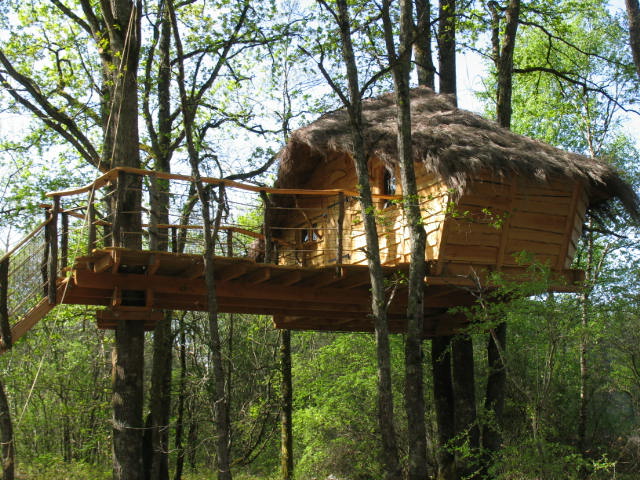 La Chamberloute : une cabane dans les arbres au cœur de la nature à Vouzon — vue intérieure