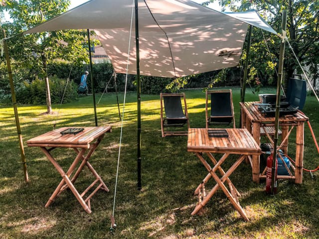 Lodge Polaris — Tente lodge avec spa à Saint-Céré (Lot) à Saint-Céré — cuisine
