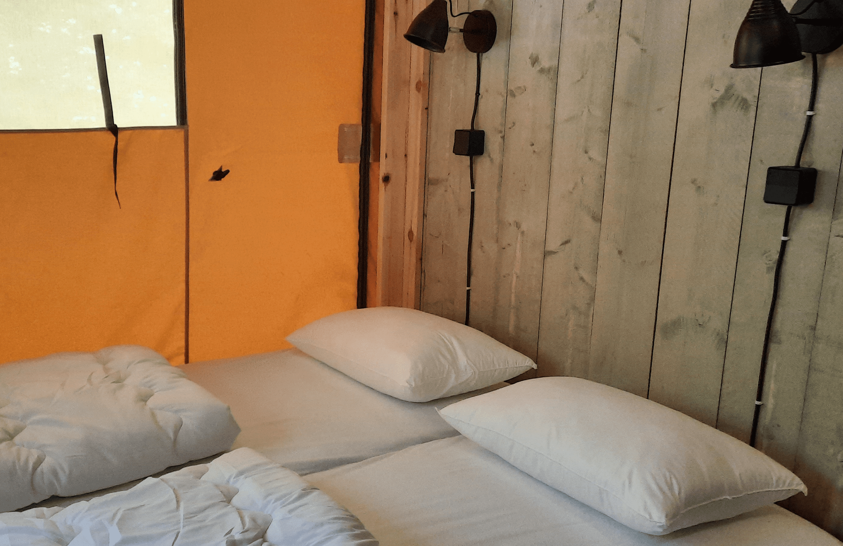 Tente safari sur pilotis : une expérience immersive en Aquitaine à Biron — salle de bain