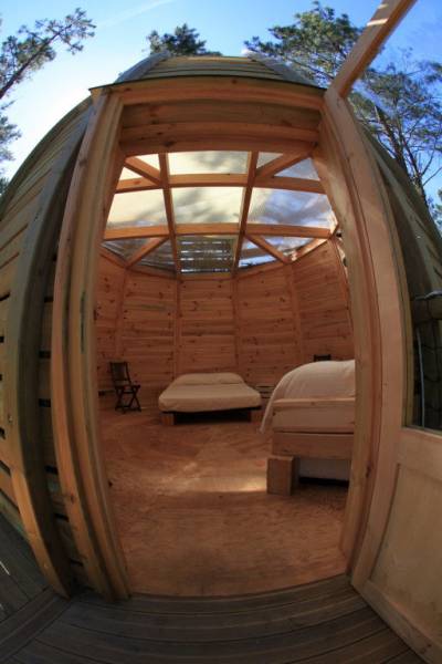 Cabane perchée en Aquitaine : une expérience insolite à Captieux — salle de bain