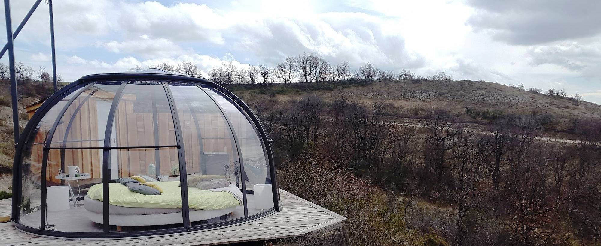 Dôme Confort : une immersion au cœur des Midi-Pyrénées à Labastide De Penne — salle de bain