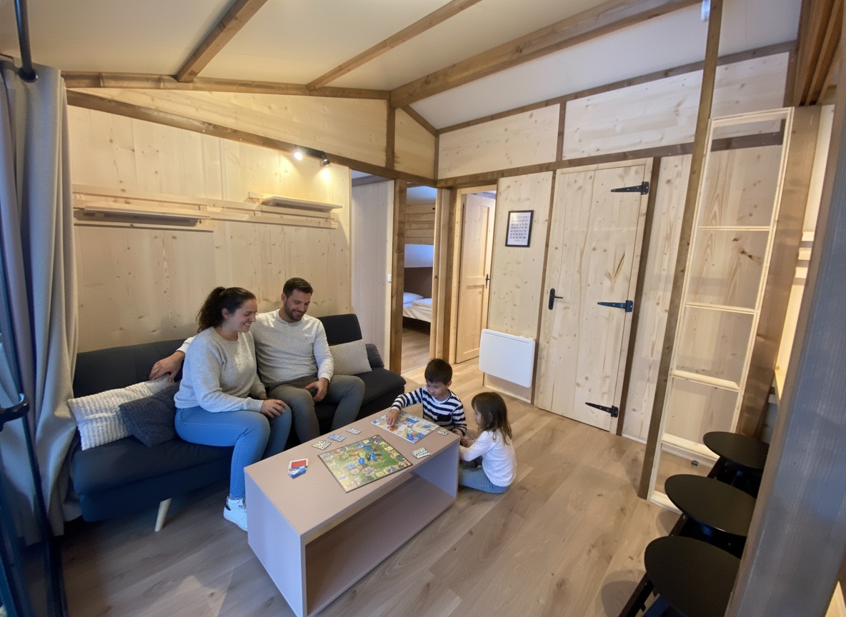 Un chalet nature avec spa privatif pour une évasion sensorielle à Anould — détail architectural